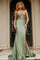 Prom Dresses Long Glitter Halter Neck Formal Prom Dress Sage