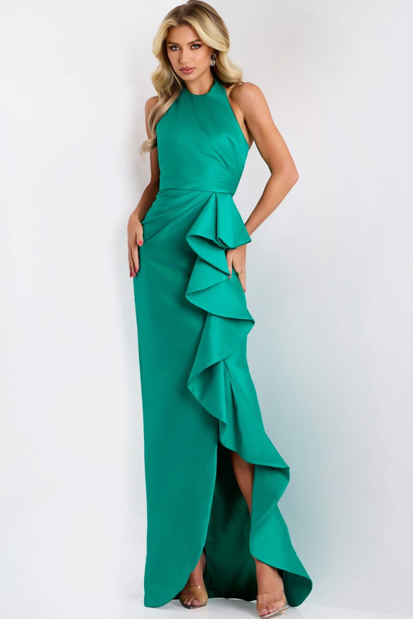 Long Formal Prom Ruffle Dress Jovani 44473