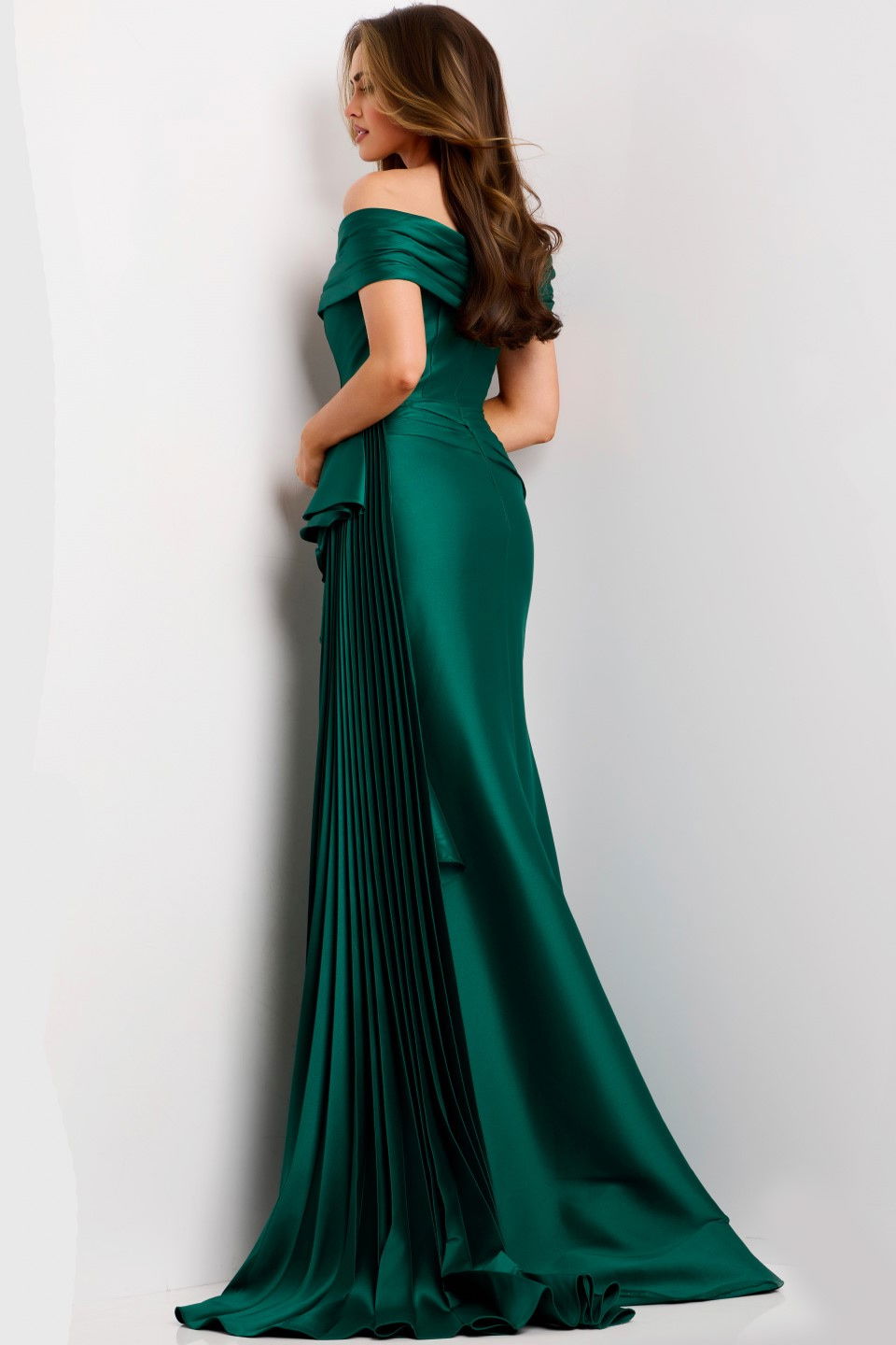 Formal Dresses Long Pleated Formal Prom Mermaid Dress Jovani 44524 Emerald