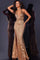 Prom Dresses Long Formal Halter Neck Beaded Prom Dress Gold