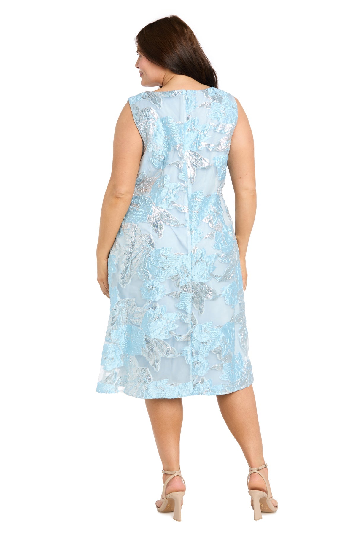 Scoop Tea-Length Organza Formal A-Line R&M Richards 4467W