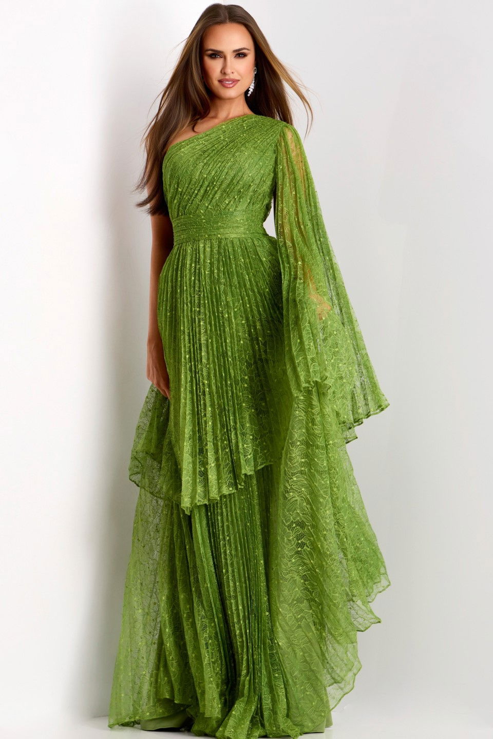 Formal Dresses Long Pleated Prom Formal Evening Dress Jovani 44687 Green