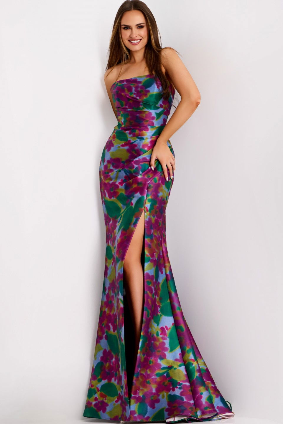 Prom Dresses Long Prom Formal Floral Dress Jovani 44714 Print