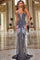 Prom Dresses Long Sequins Fringe Formal Prom Dress Black/Sliver