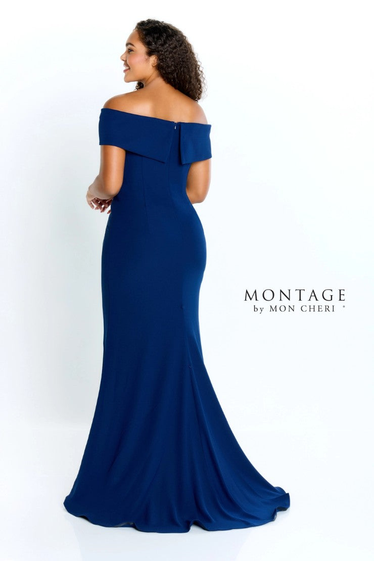 Montage 120905 Beaded Long Pleated Formal Dress