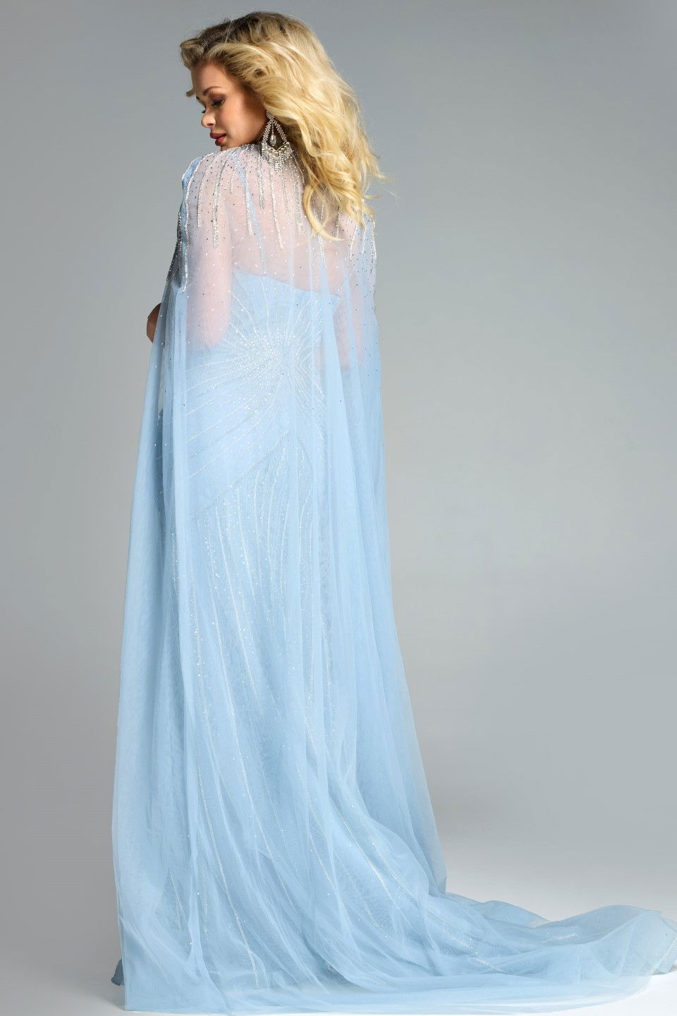 Formal Dresses Mermaid Long Prom Beaded Formal Dress Jovani 44840 Light Blue
