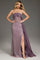 Formal Dresses Long Fitted Formal Beaded Evening Prom Dress Purple