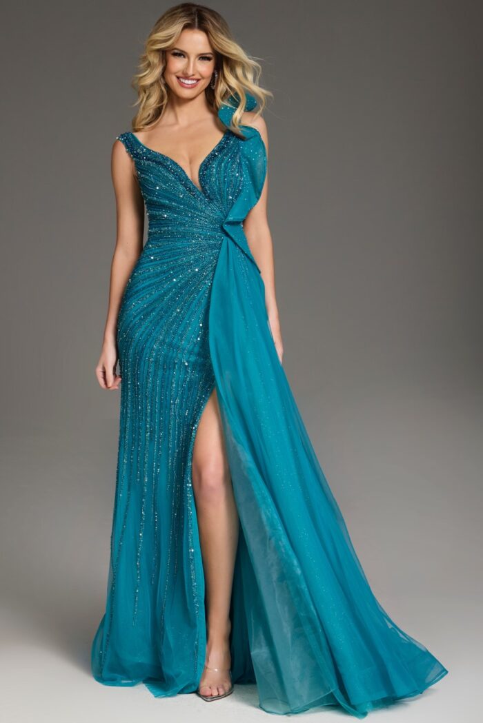 Formal Dresses Long Fitted Formal Evening Dress Teal