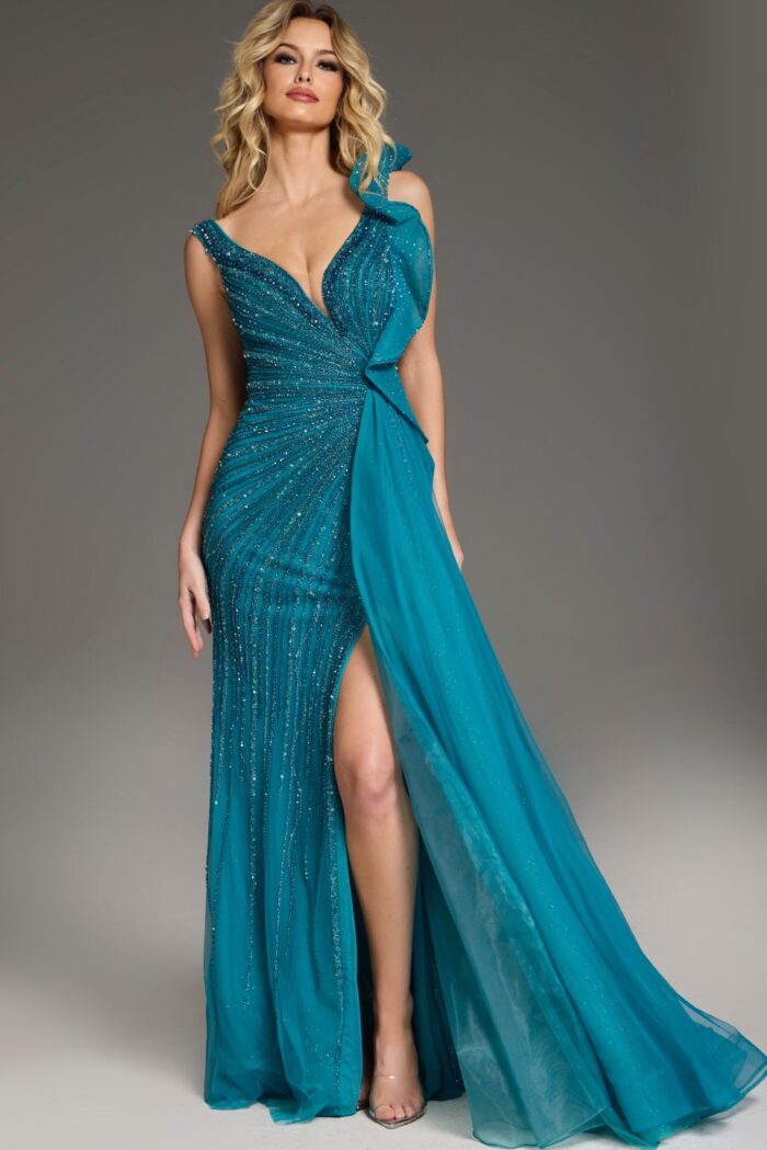 Formal Dresses Long Fitted Formal Evening Dress Teal