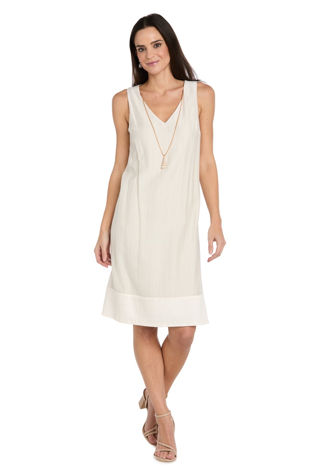 V-Neck Knee-Length Crepe Formal Two-Piece Dress R&M Richards 4510