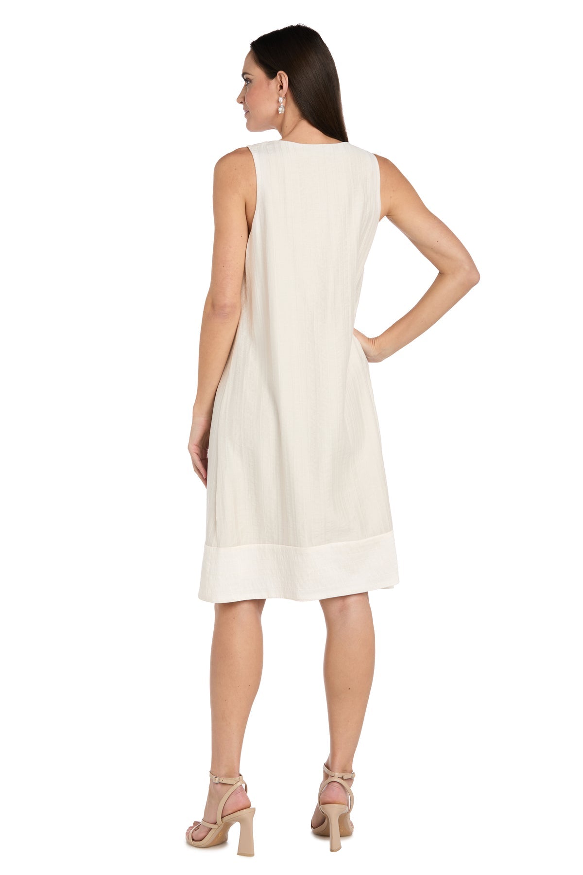 V-Neck Knee-Length Crepe Formal Two-Piece Dress R&M Richards 4510