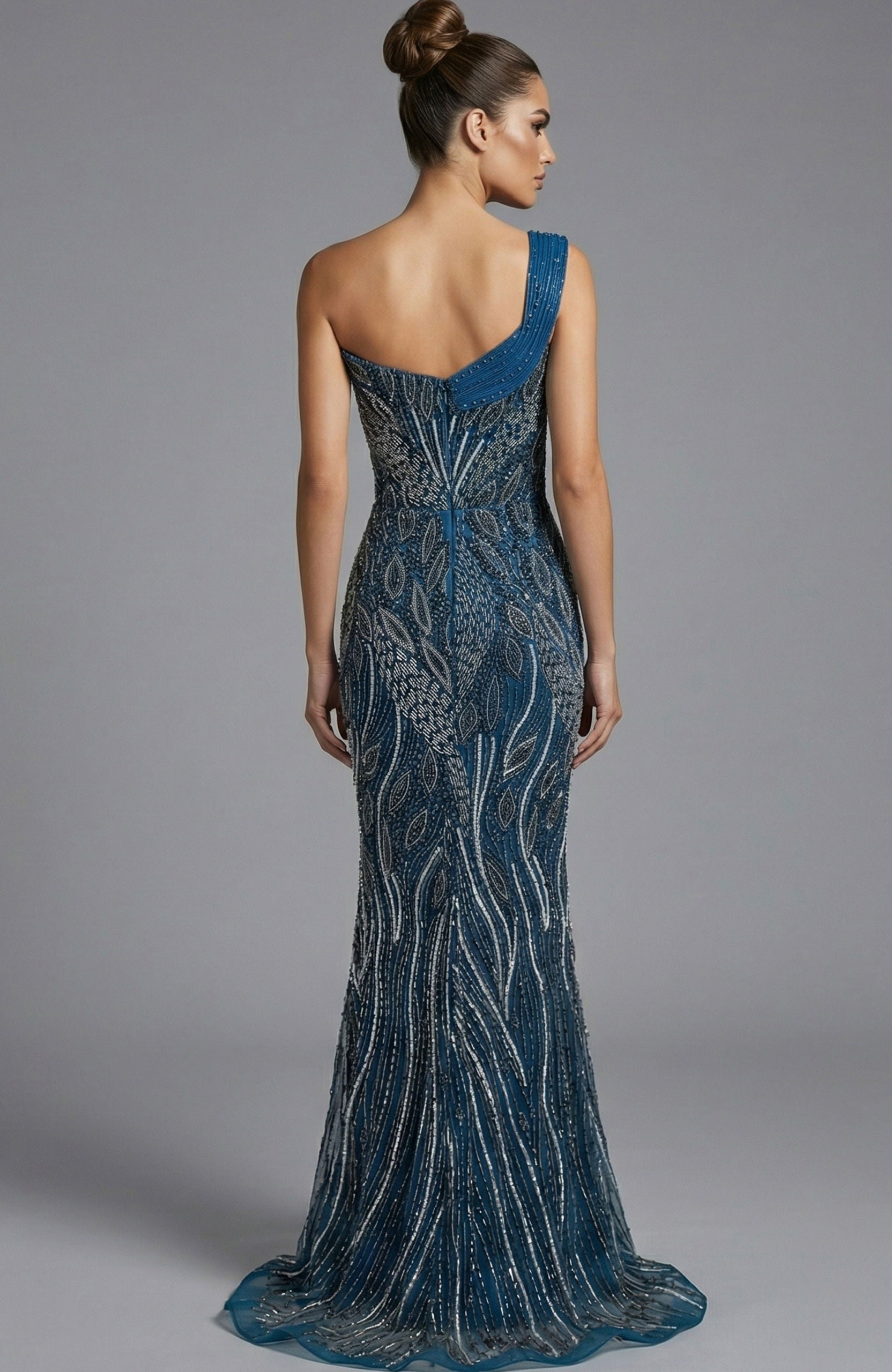 Prom Dresses Slit Long Formal Beaded Prom Dress Jovani 45208 Turquoise