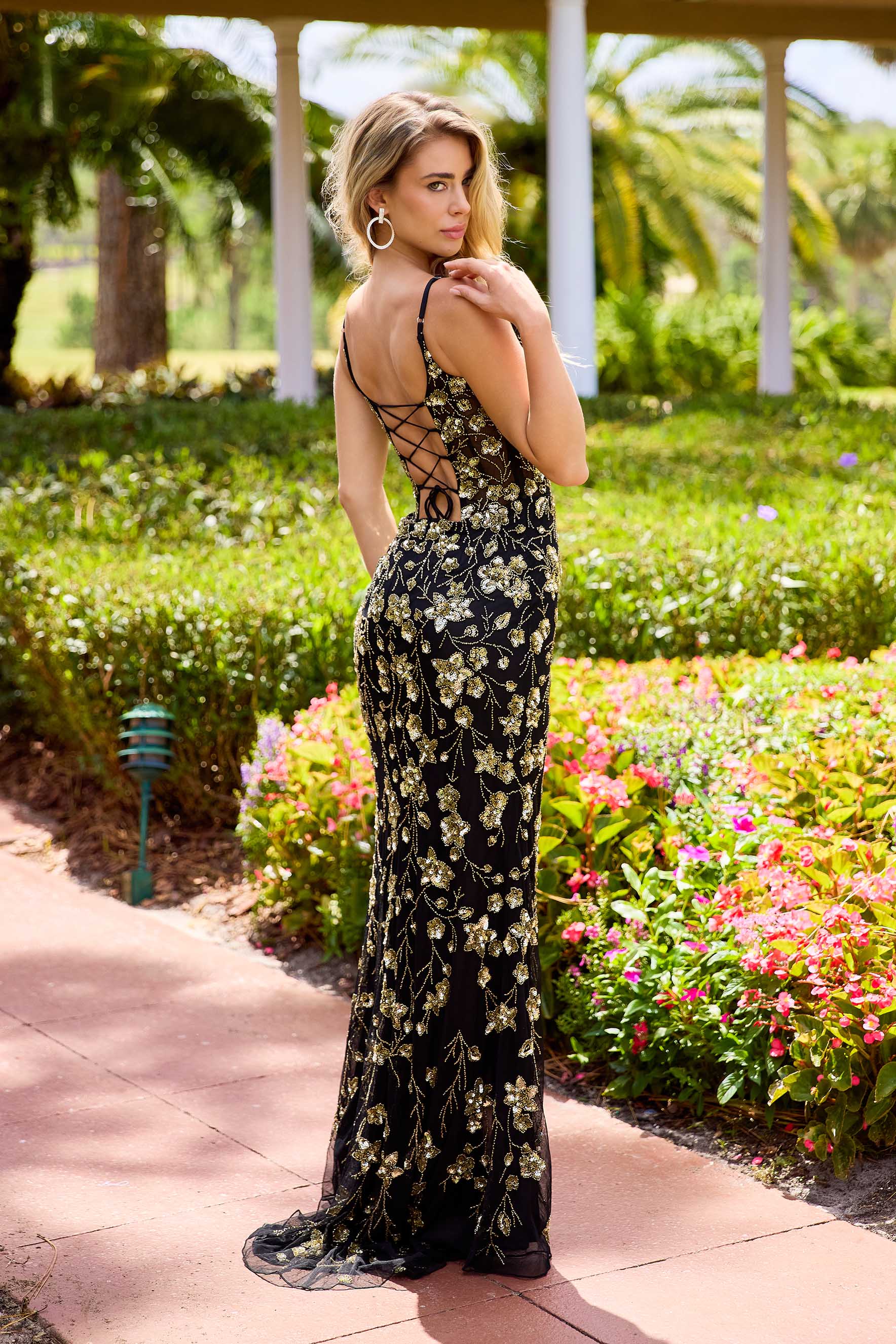 green emerald velvet dress Primavera Couture 4522 Prom Dress - Coral