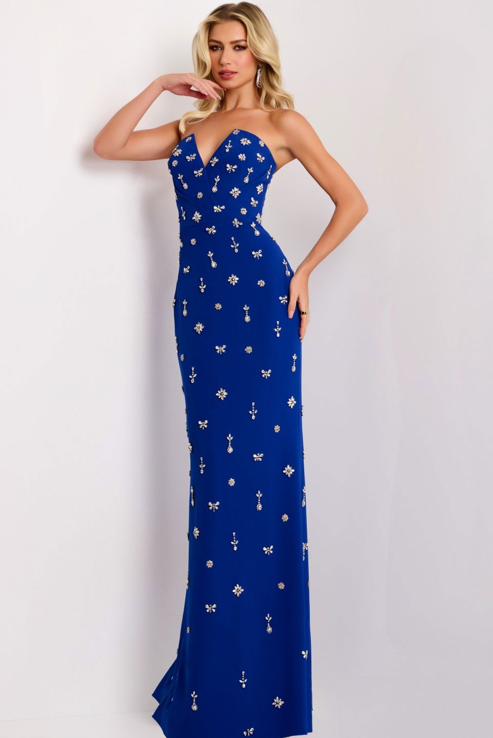 Prom Dresses Long Prom Formal Fitted Dress Jovani 45248 Royal