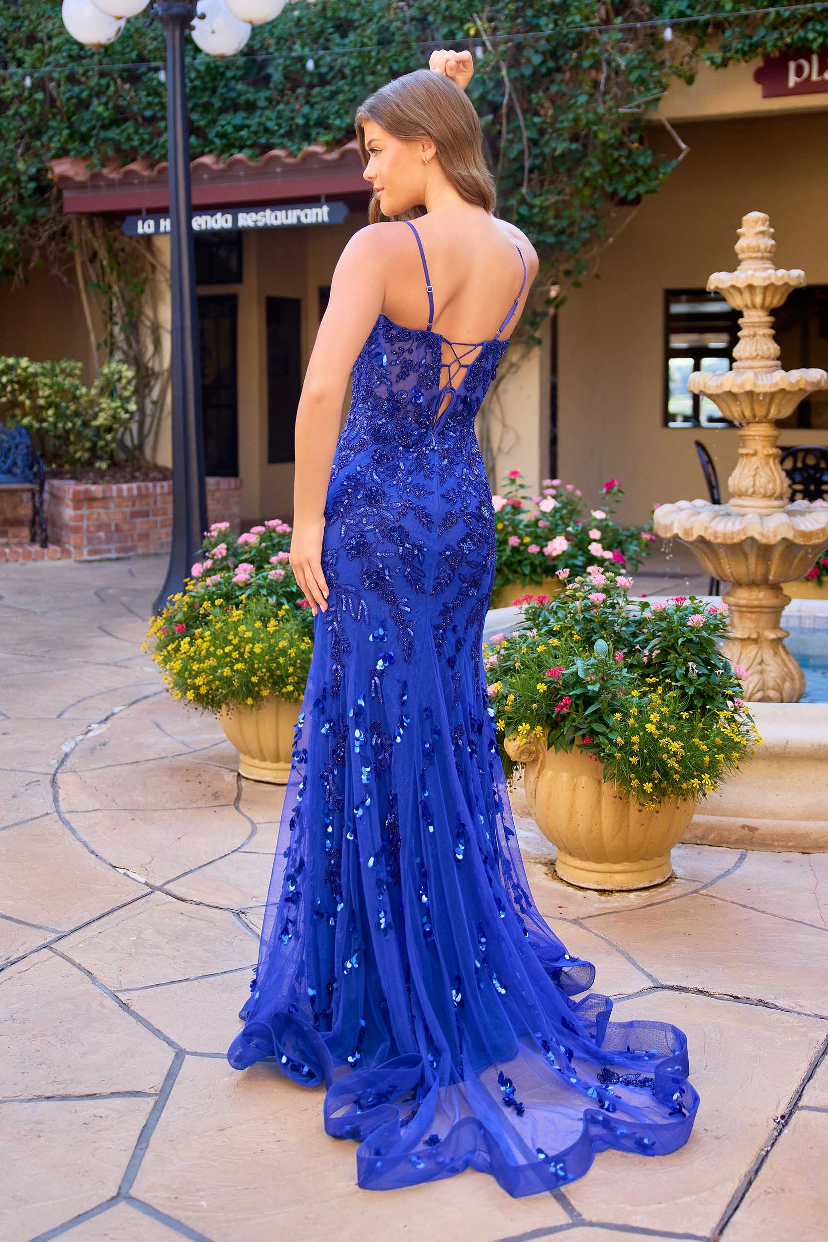 Prom Dresses Fitted Long Prom Evening Dress Royal Blue