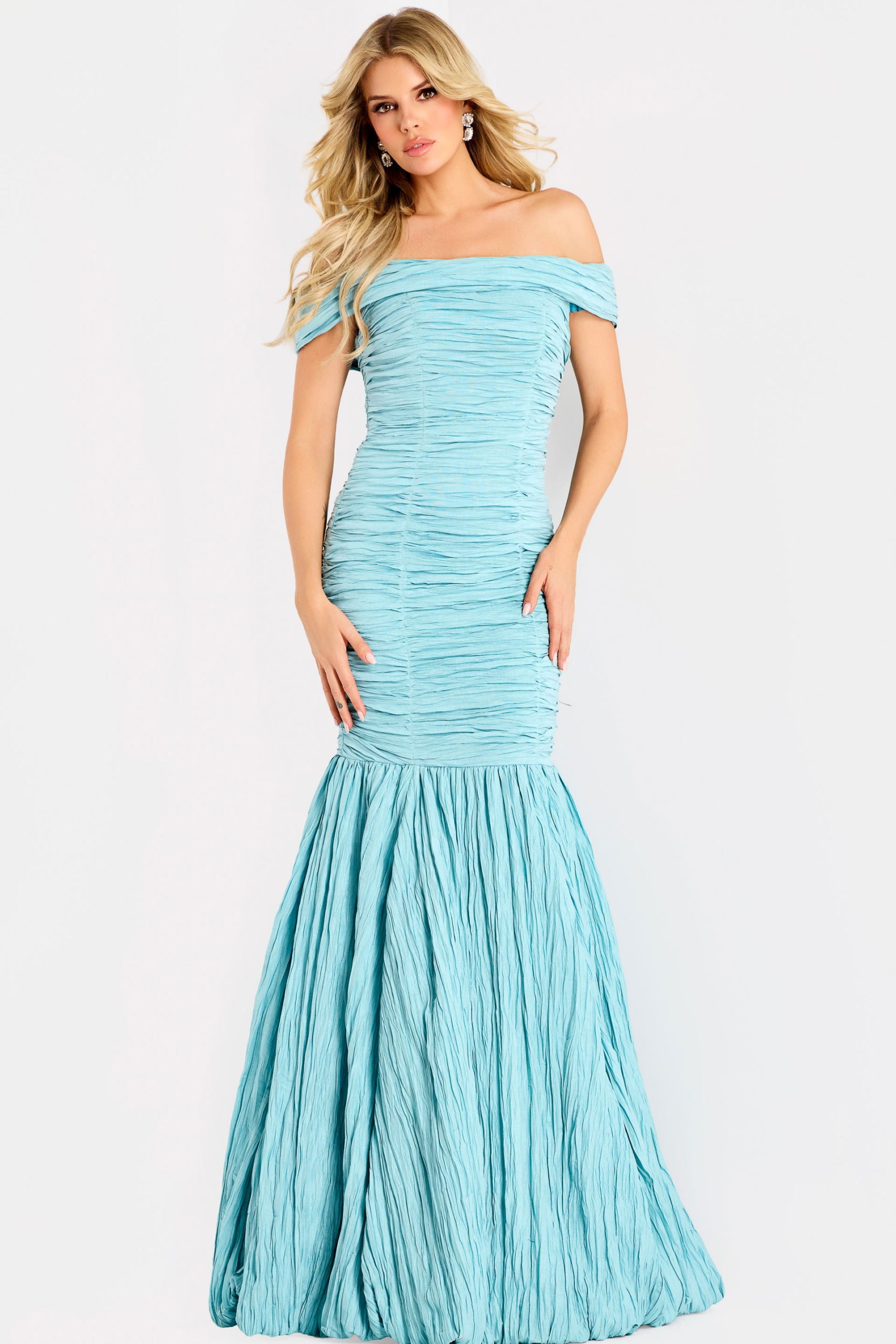 Formal Dresses Mermaid Long Formal Prom Dress Jovani 45400 Light Blue