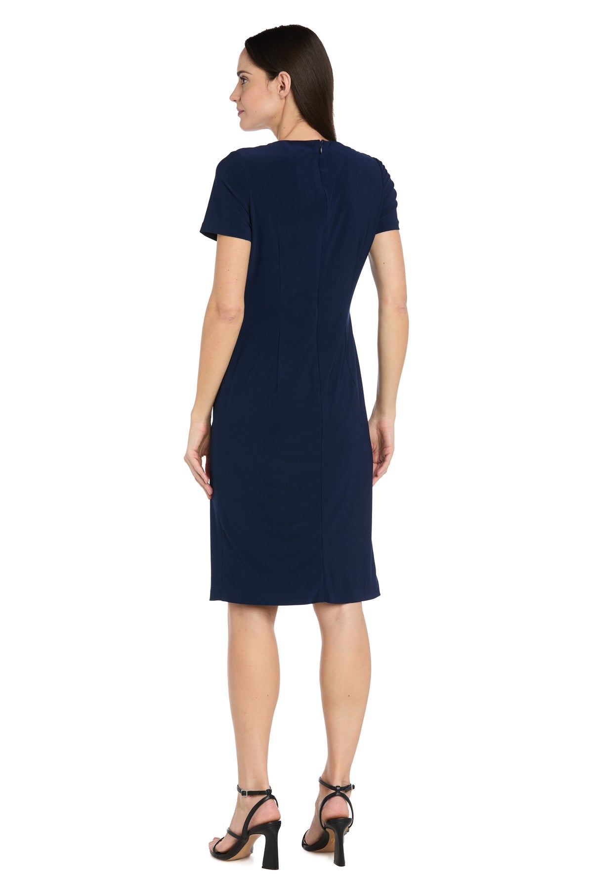 Crew/High-Neck Knee-Length Jersey Formal Sheath R&M Richards 4556