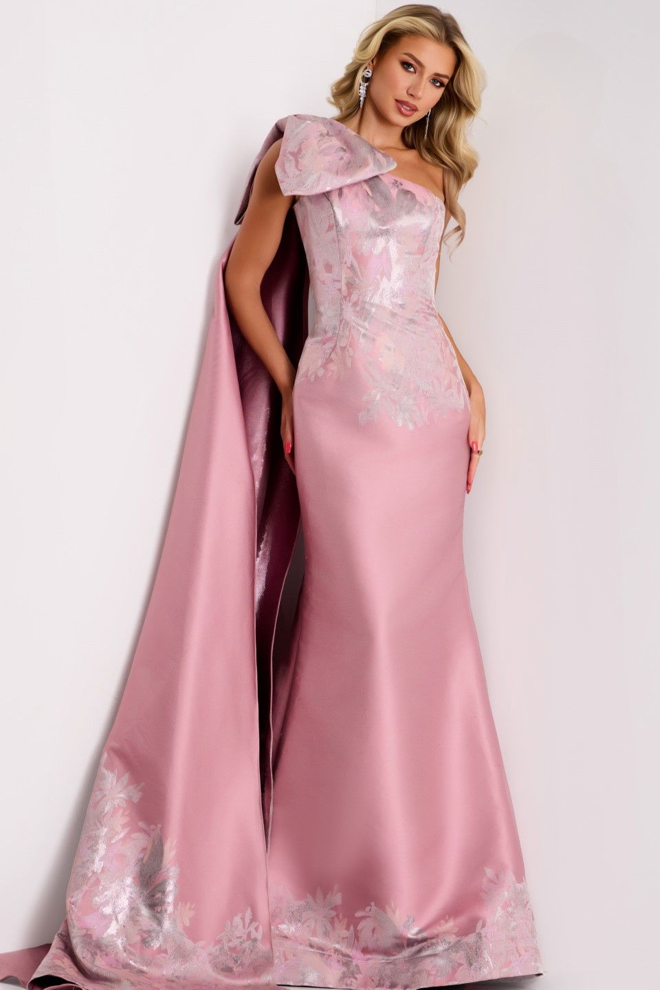 Formal Dresses Long Prom Formal Evening Metallic Dress Jovani 45615 Mauve