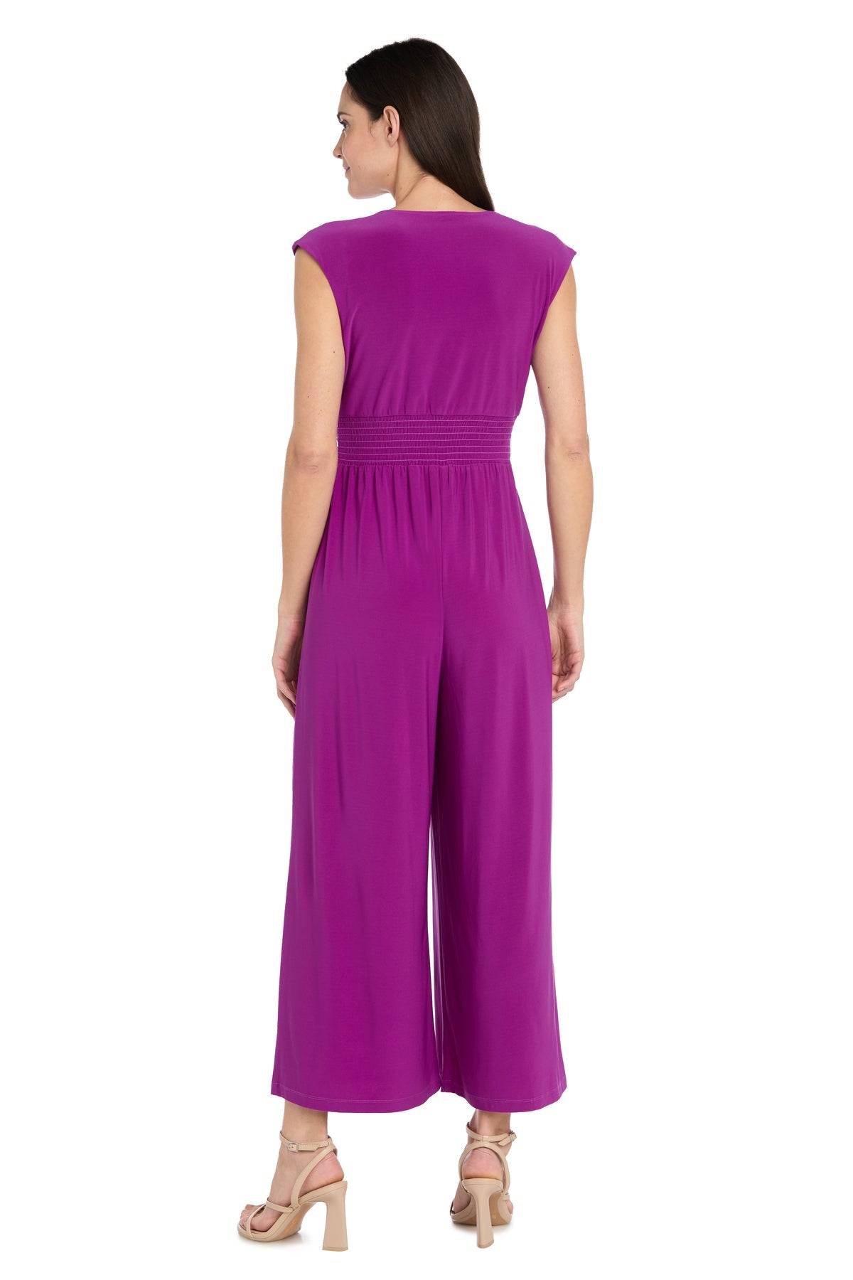 V-Neck Midi Jersey Formal Sheath/Column R&M Richards 4588
