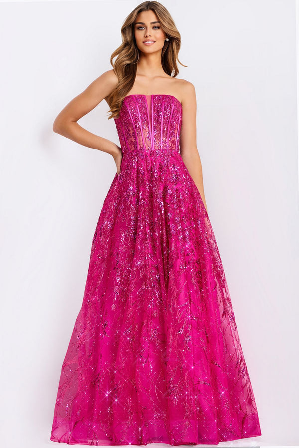 Jovani 45913 Long Ball Gown Formal Corset Prom Dress
