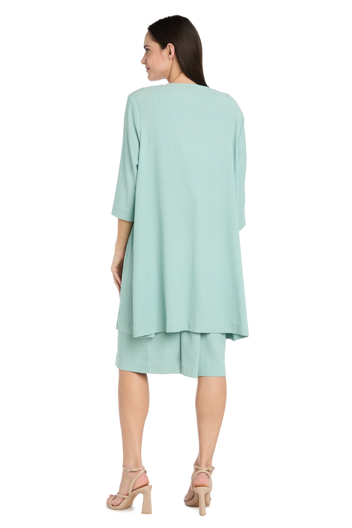 V-Neck Knee Length Jacket Dress by R&M Richards 4650 in Sage