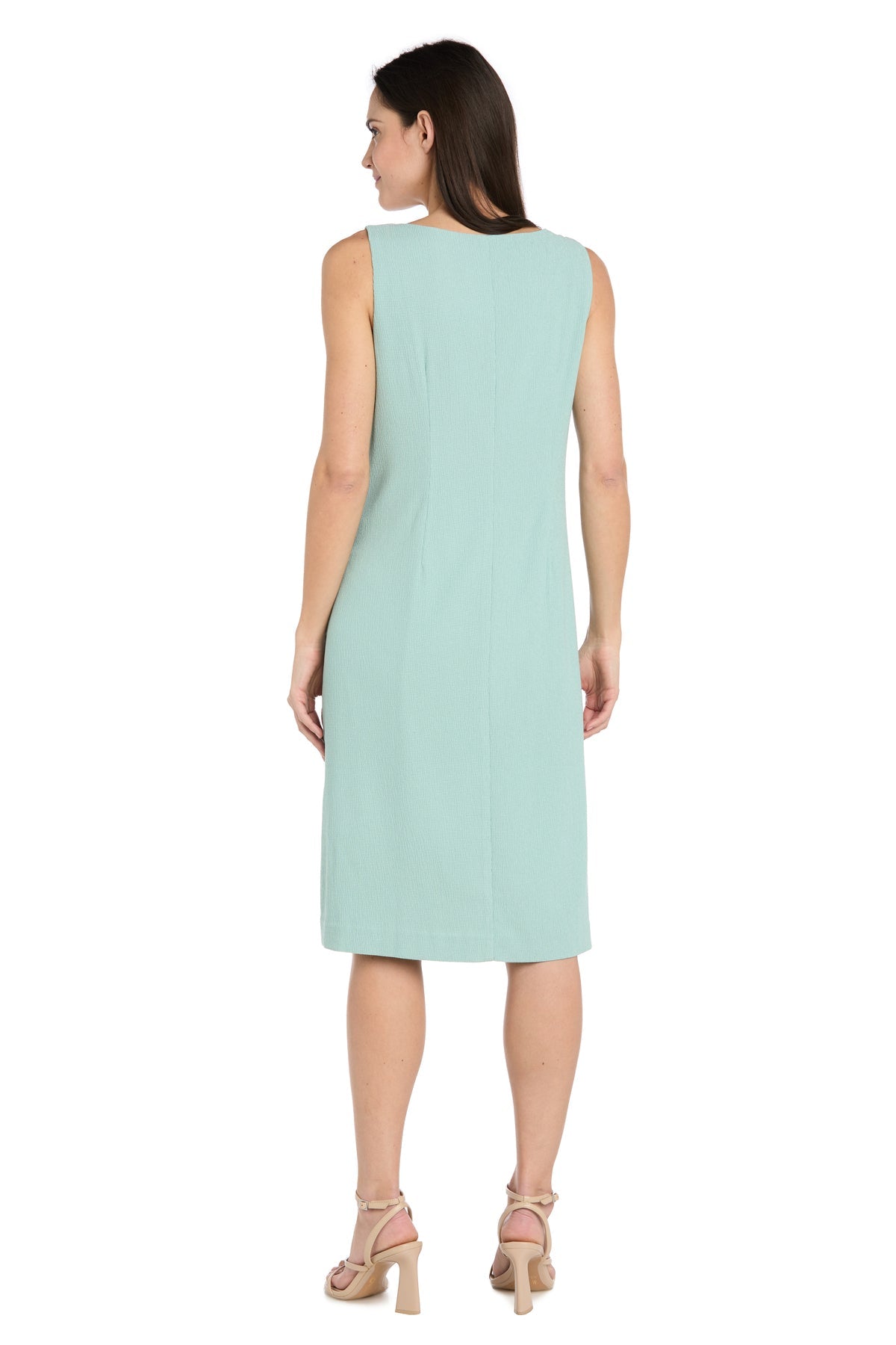 V-Neck Knee Length Jacket Dress by R&M Richards 4650 in Sage
