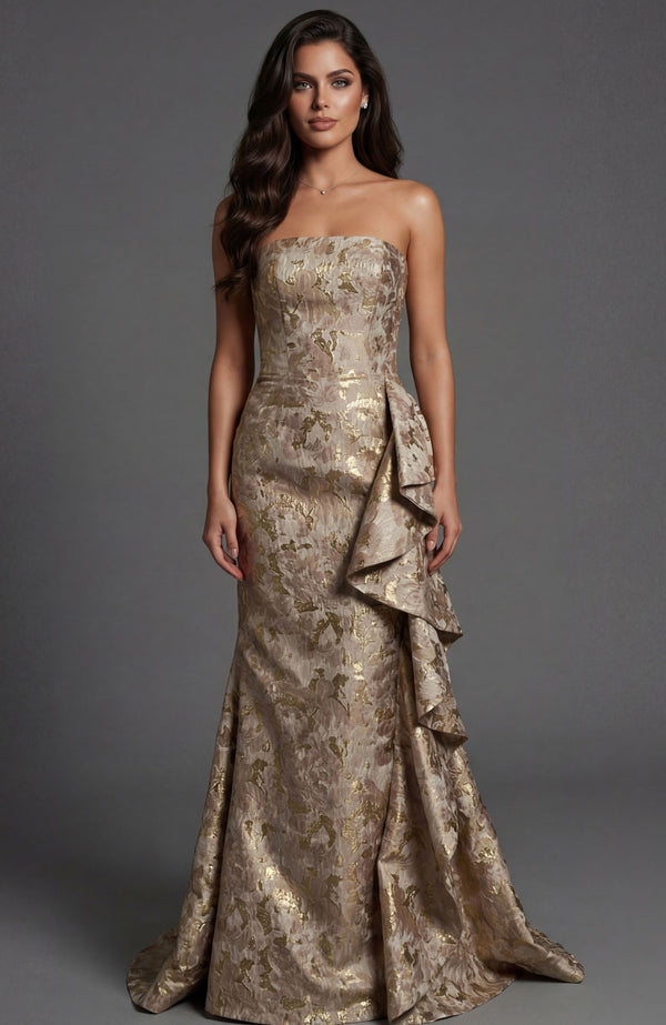 Ruffle Long Formal Mermaid Prom Dress Jovani 46517