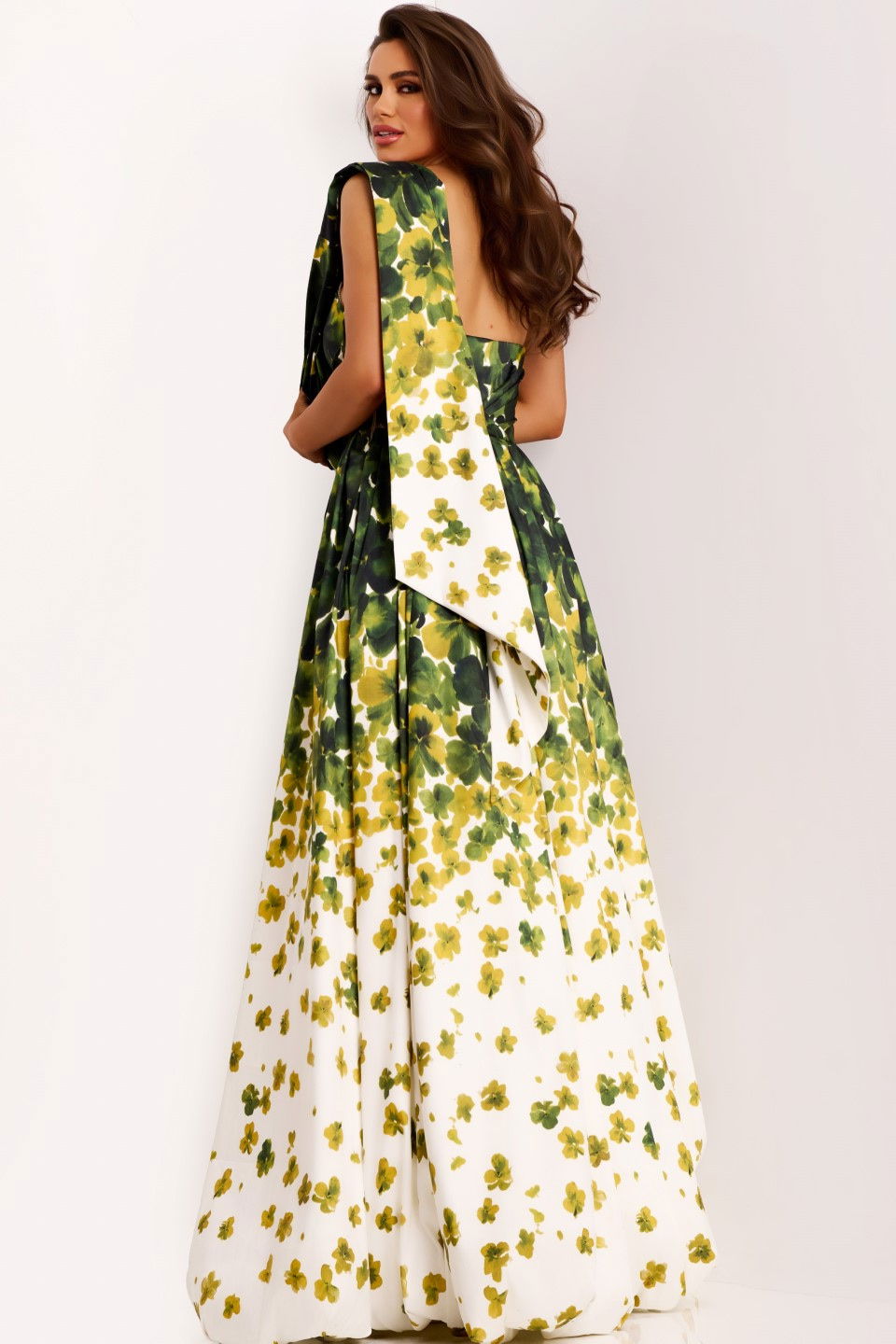 Prom Dresses Long Formal A Line Floral Print Prom Dress Jovani 46723 Print