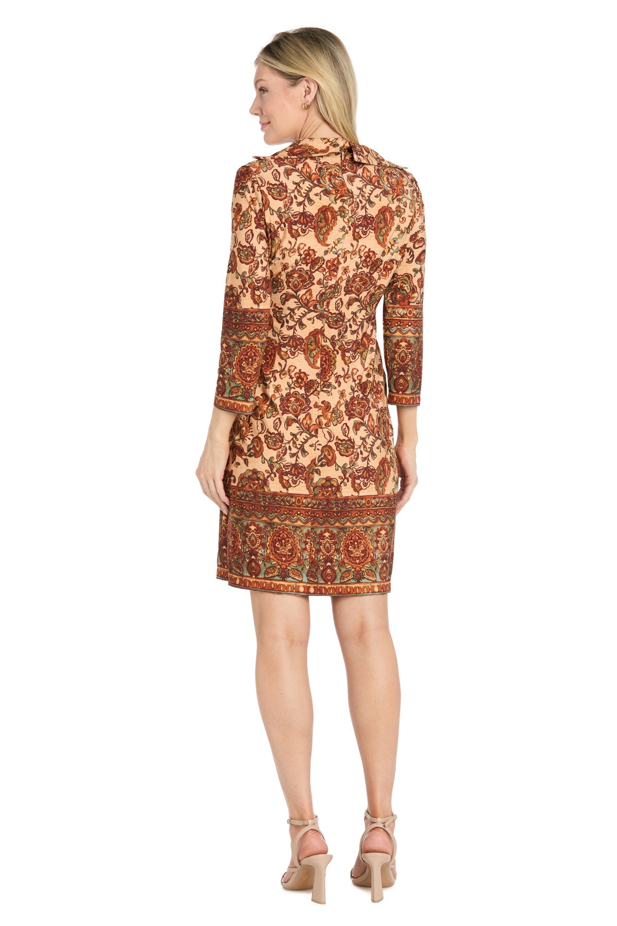 V-Neck Knee-Length Jersey Cocktail Sheath R&M Richards 4678
