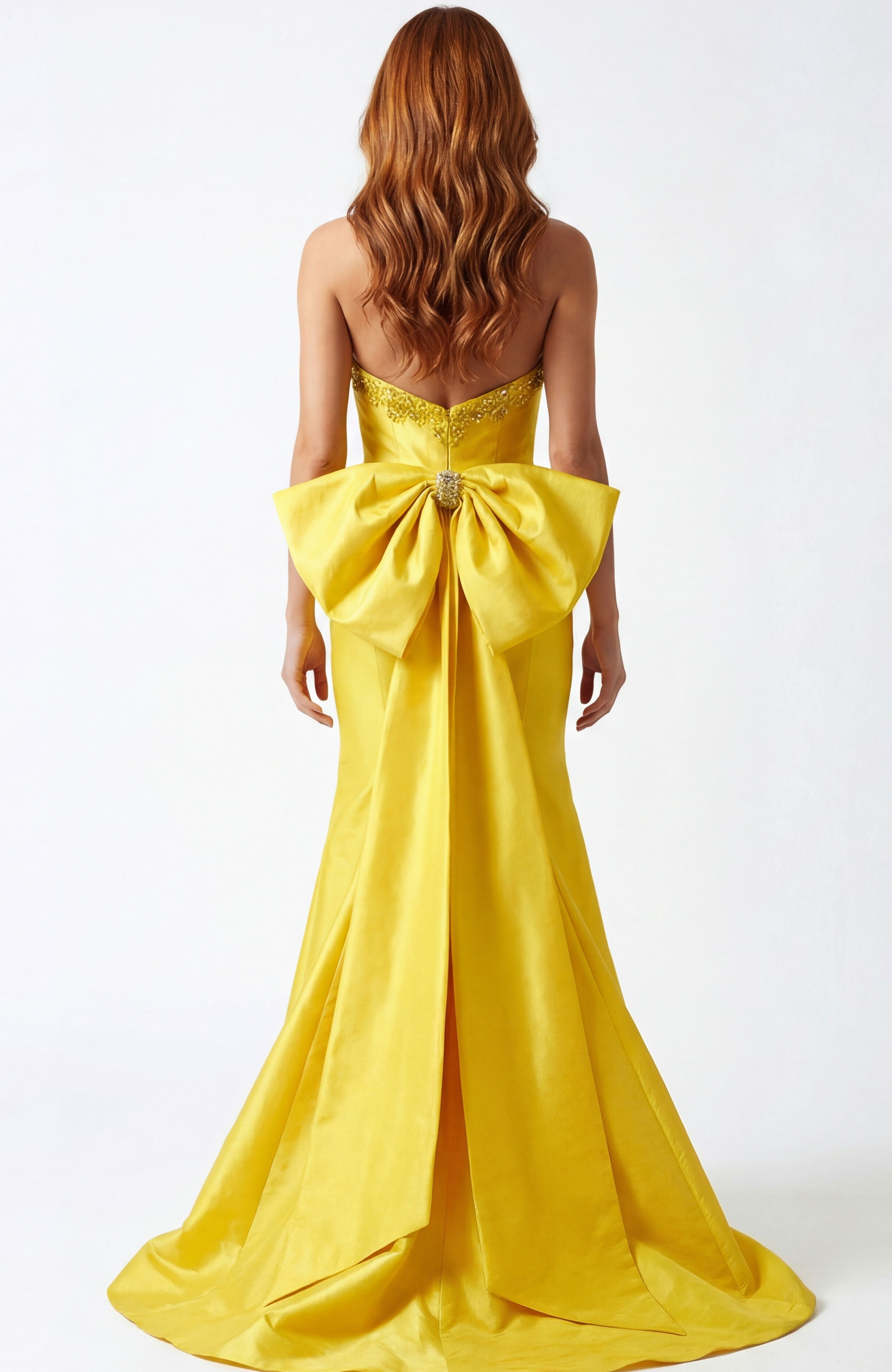 Prom Dresses Beaded Formal Fitted Long Evening Slit Prom Dress Jovani 46982 Yellow