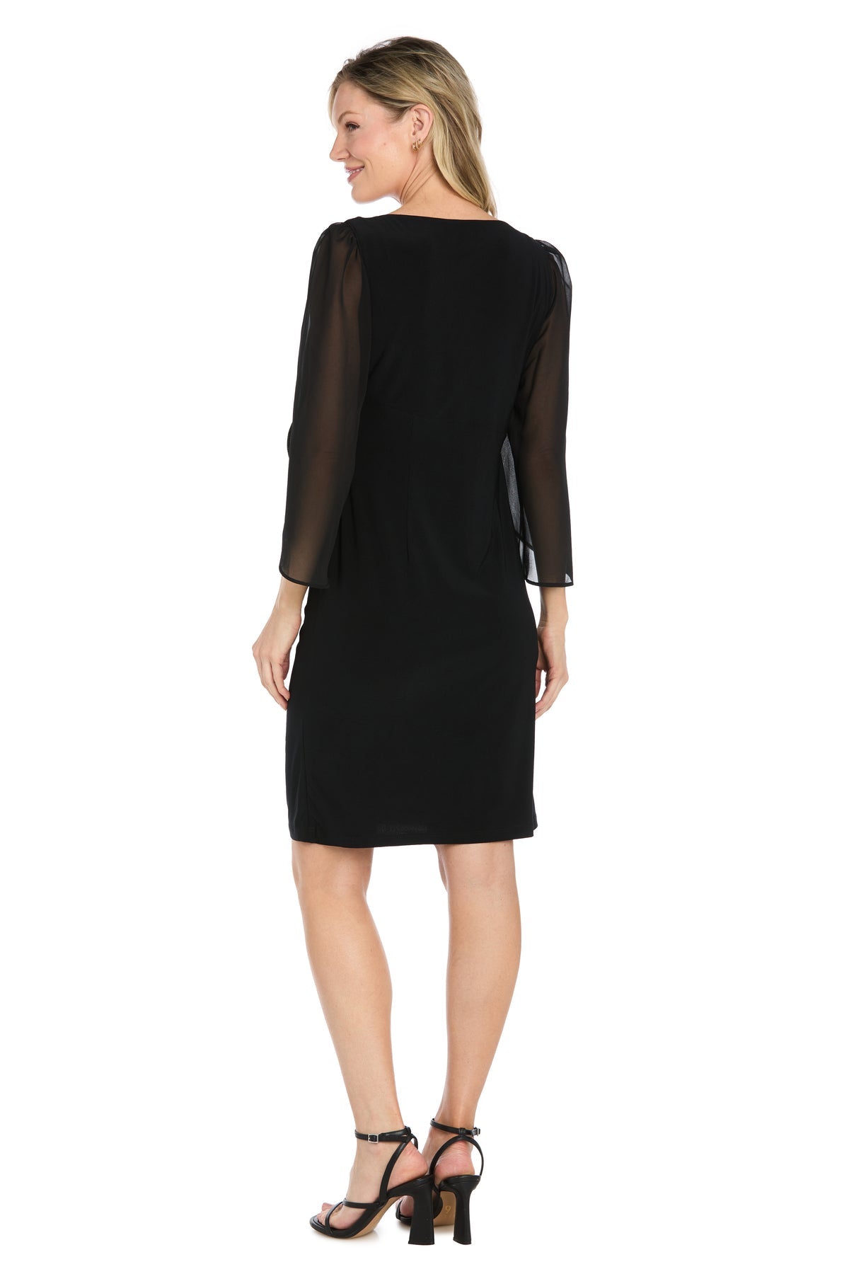 Jewel Knee-Length Jersey Evening Sheath R&M Richards 4698