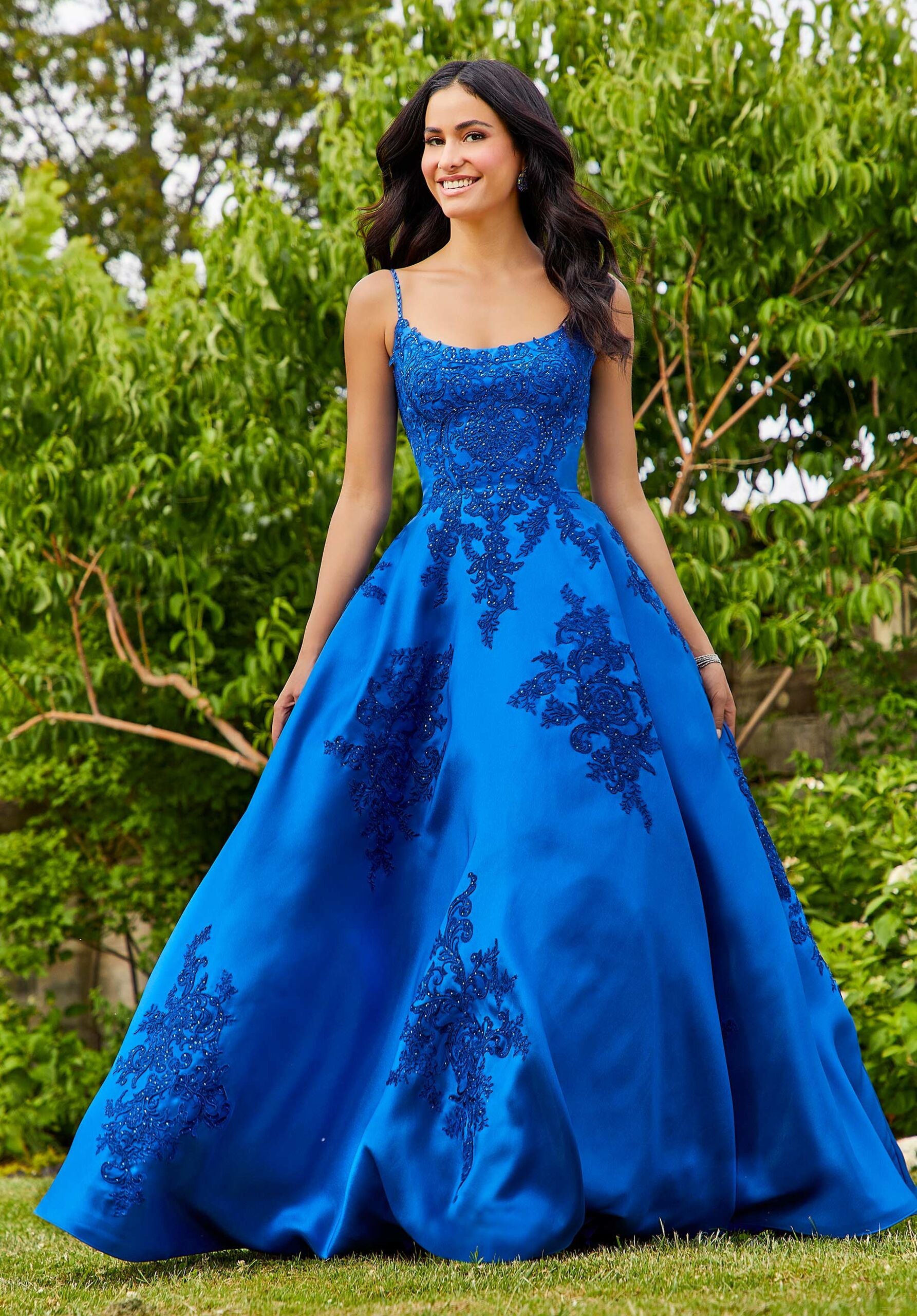 MGNY Madeline Gardner New York 47056 Long Ball Gown Formal Prom Dress