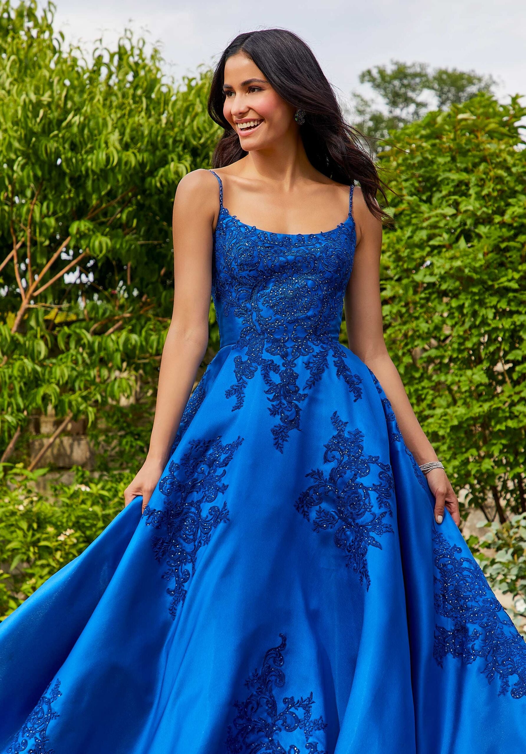 MGNY Madeline Gardner New York 47056 Long Ball Gown Formal Prom Dress
