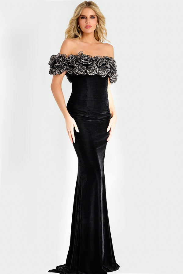 Long Fitted Prom Formal Beaded Dress Jovani 47086