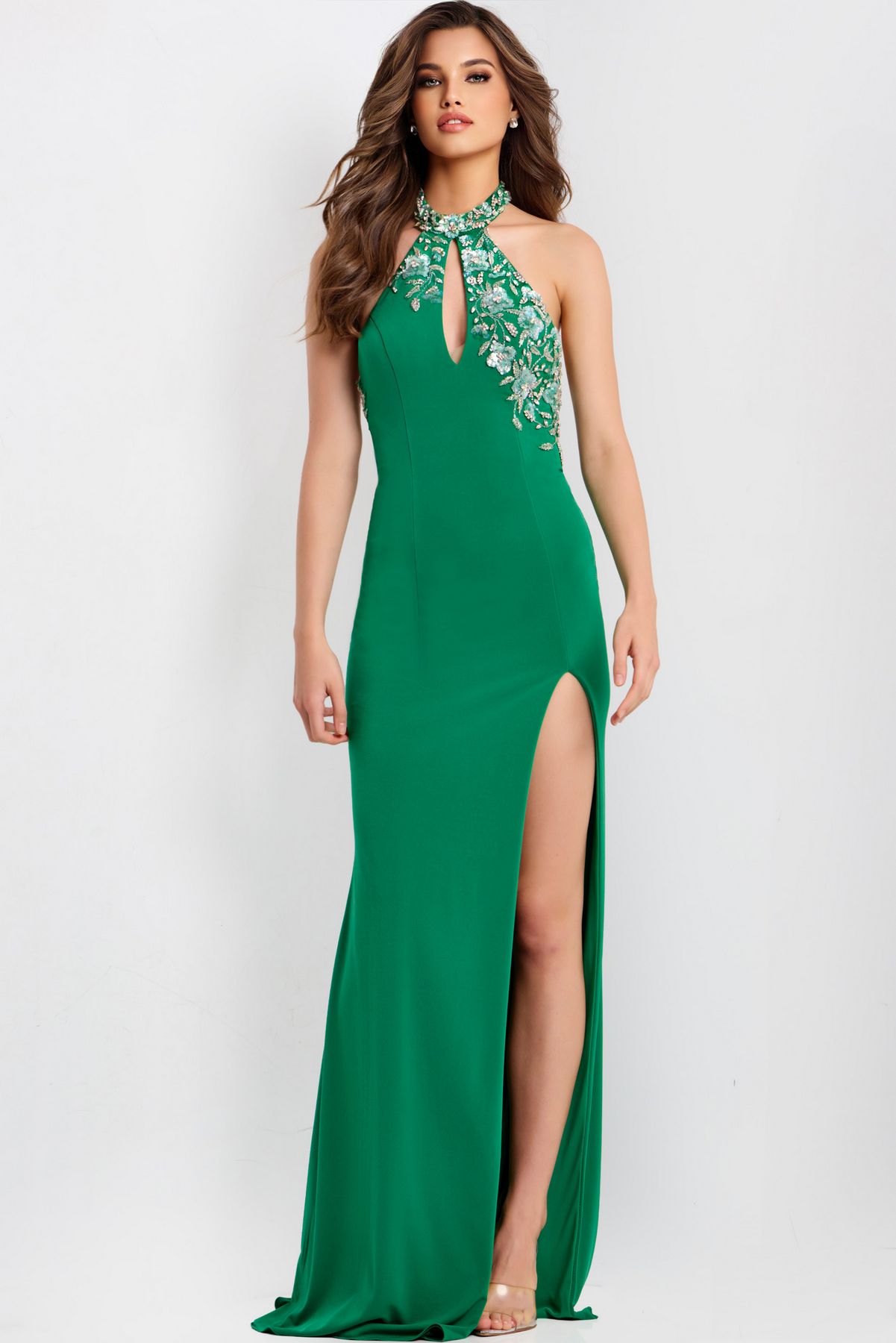 Jovani 47143 Long Prom Dress Green / 4 Jovani 47143 Long Prom Dress Green / 4