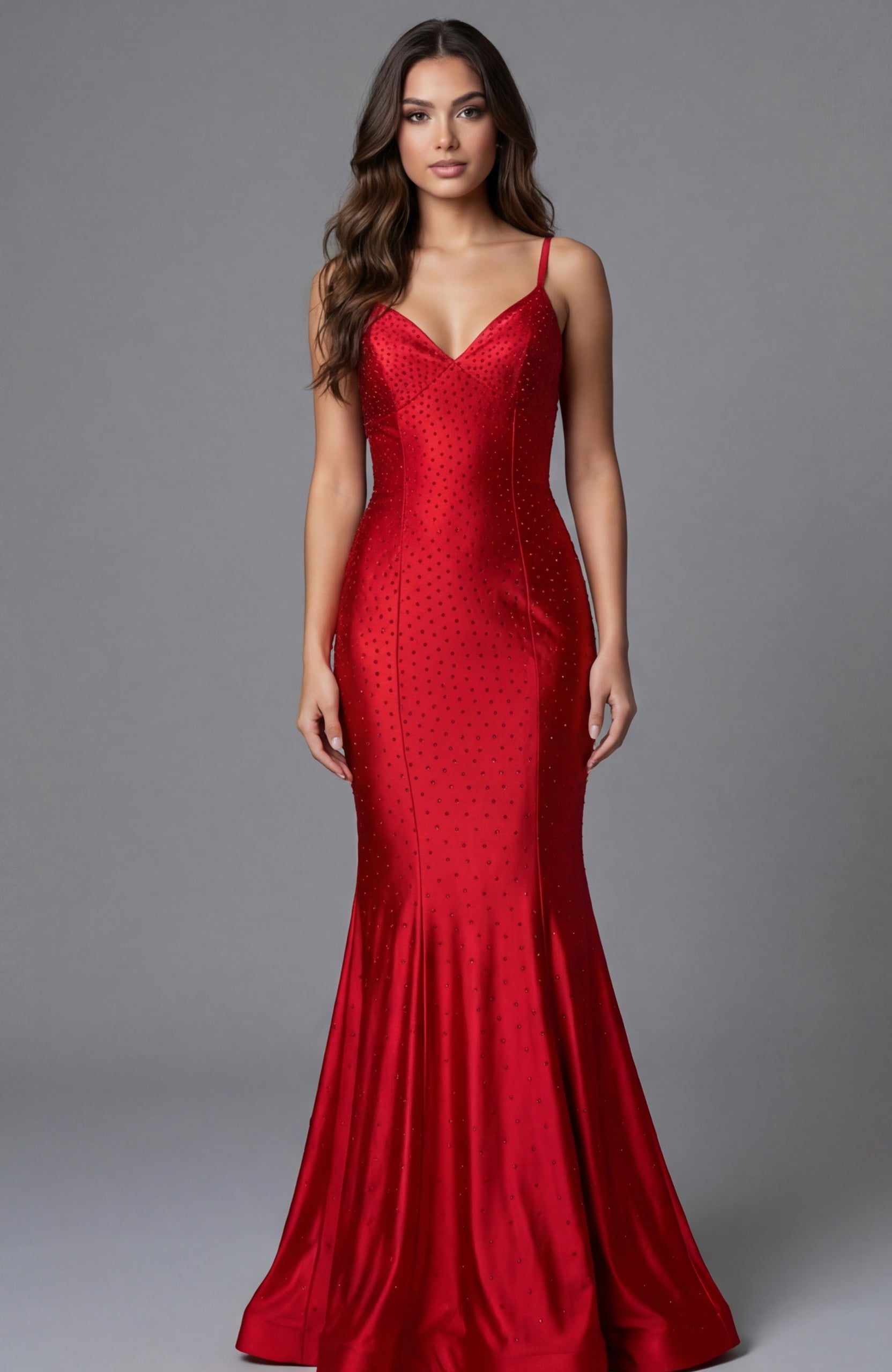 Prom Dresses Fitted Evening Formal Long Prom Dress Red