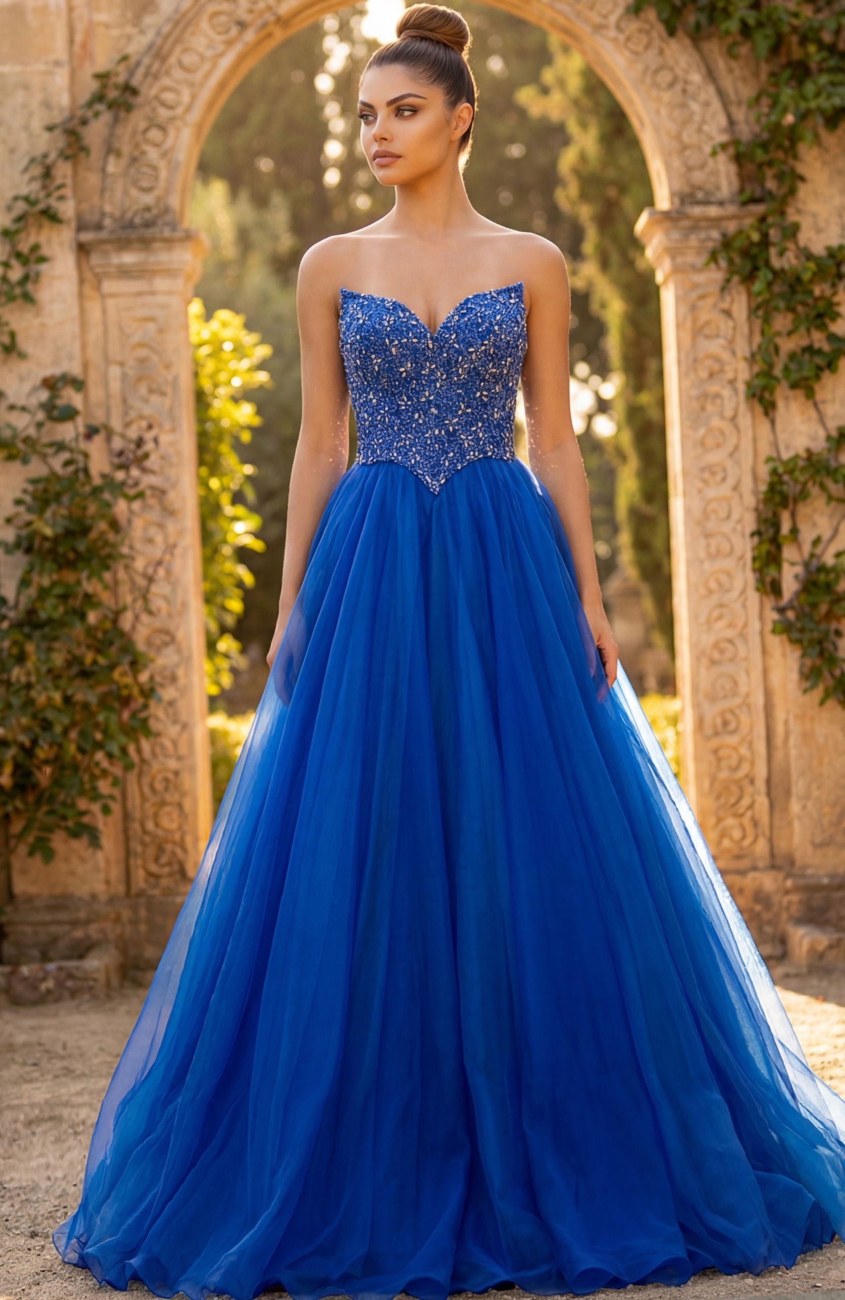 jovani royal blue dress Long Formal Beaded Ball Gown Prom Dress Jovani 47197 – The Dress Outlet