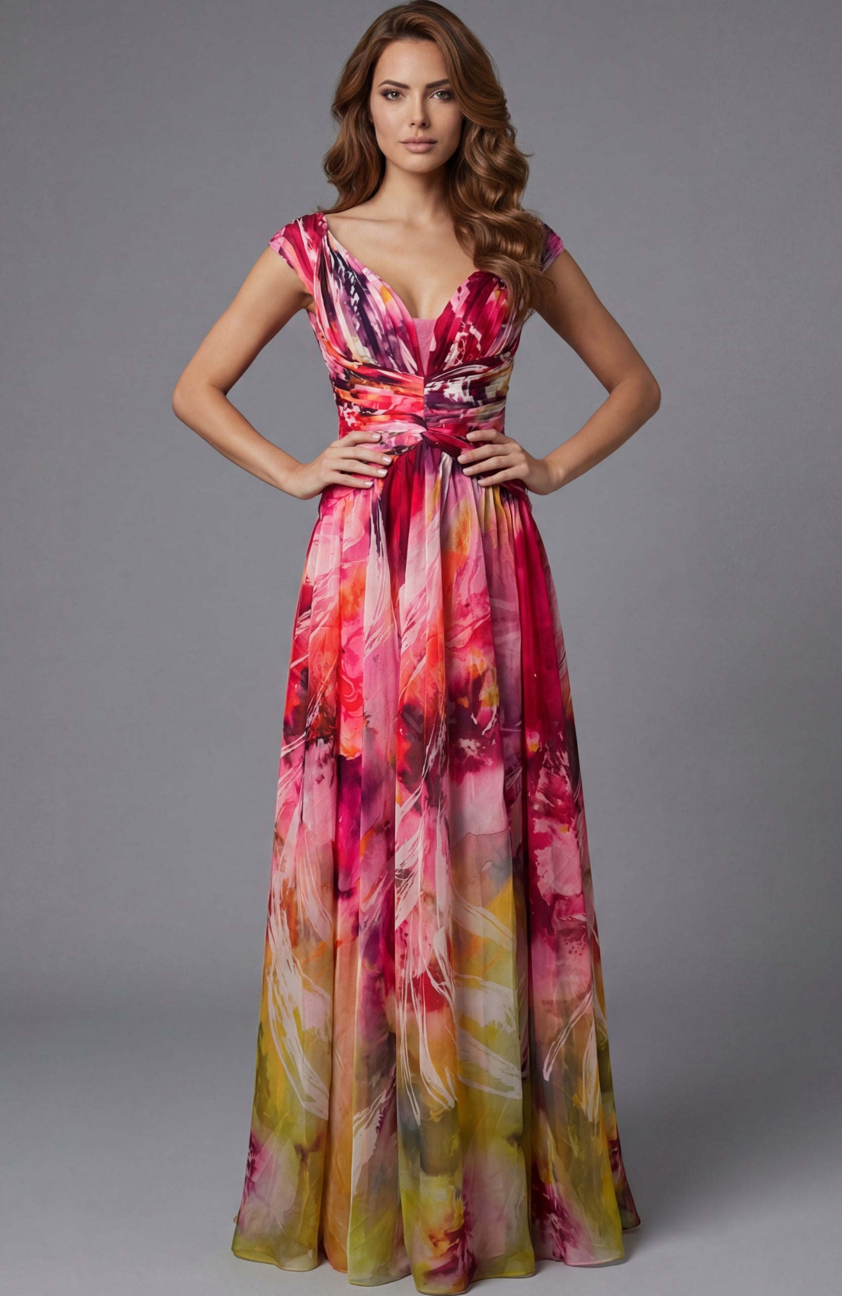 Prom Dresses Long Formal Floral Print A Line Prom Dress Jovani 47499 Print