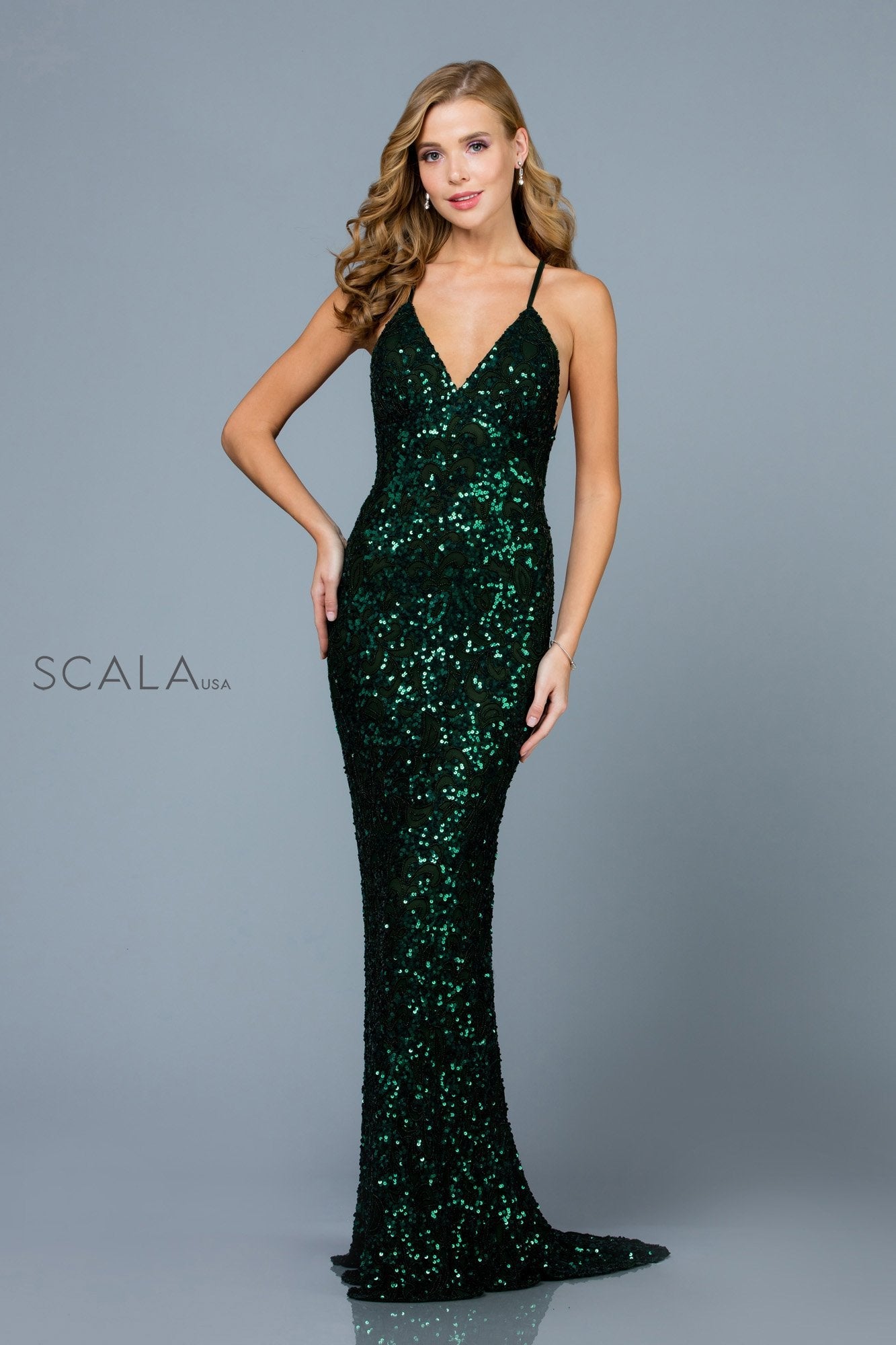 Prom Dresses Beaded Long Formal Prom Dress Forest Green