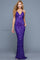 Prom Dresses Fitted Formal Long Beaded Sequin Prom Dress Grape