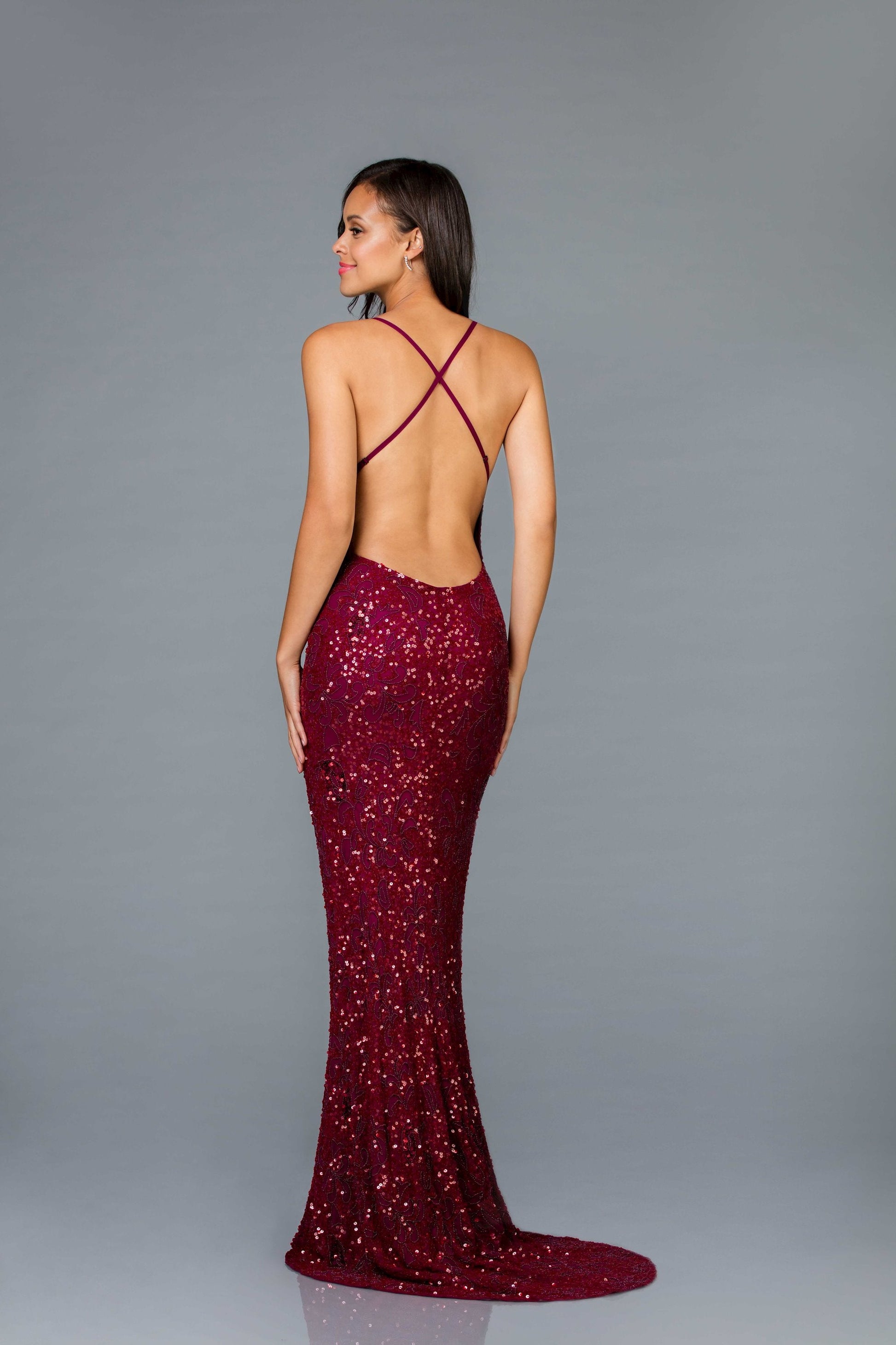 Scala 47542 Beaded Long Formal Prom Dress