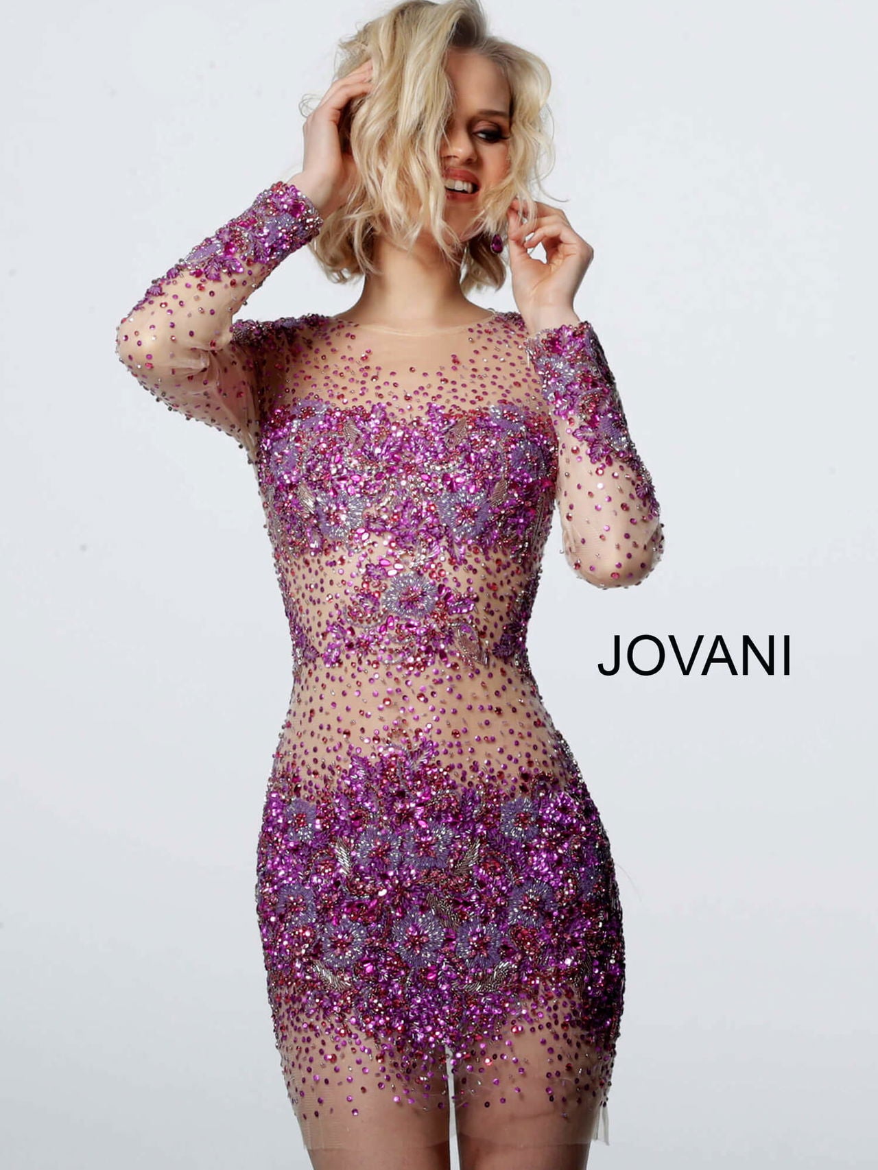 Cocktail Dresses Homecoming Short Cocktail Fitted Dress Nude Fuchsia
