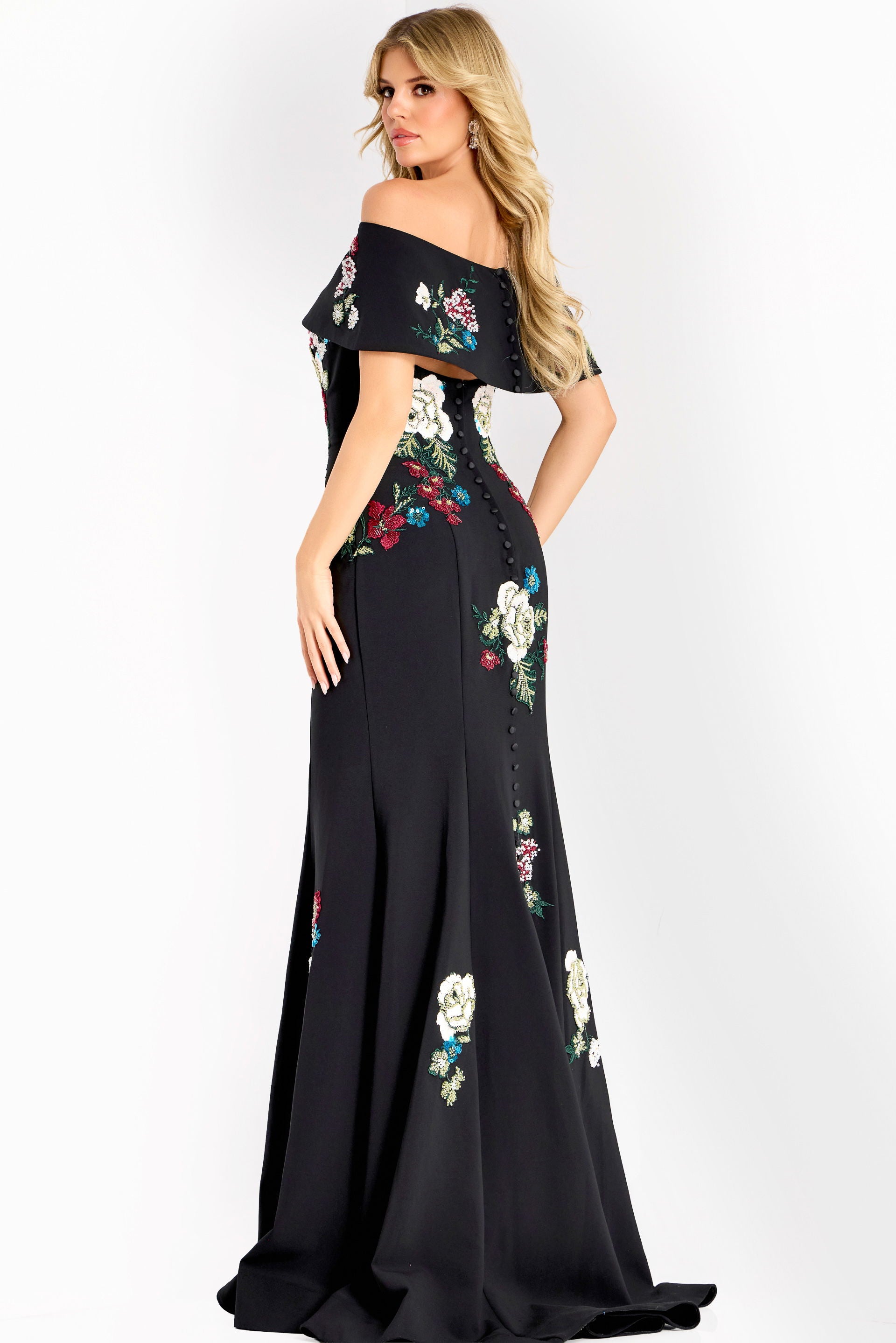 Formal Dresses Long Formal Prom Mermaid Dress Jovani 47636 Black/Multi