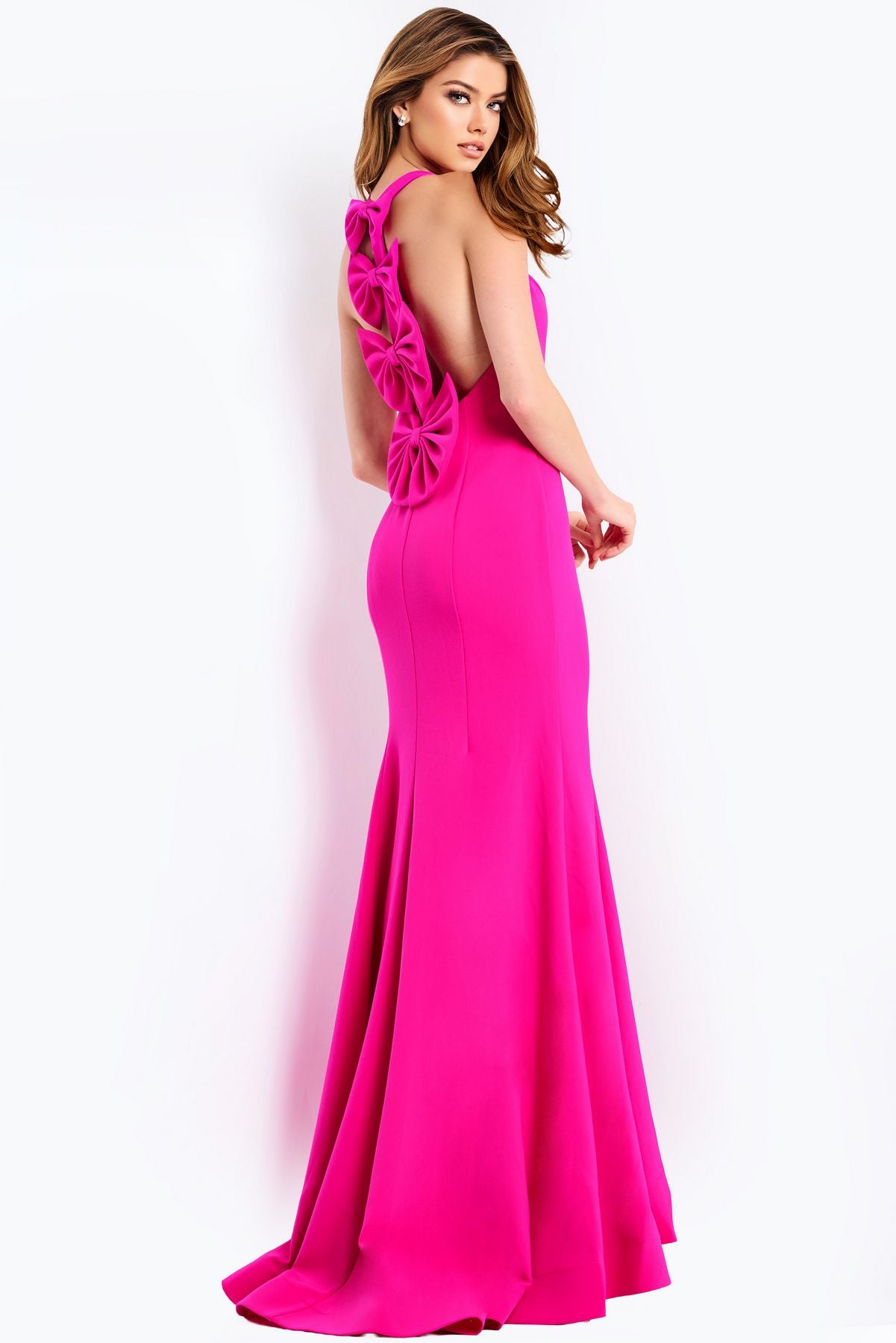 Prom Dresses Long Fitted Mermaid Formal Prom Dress Fuchsia