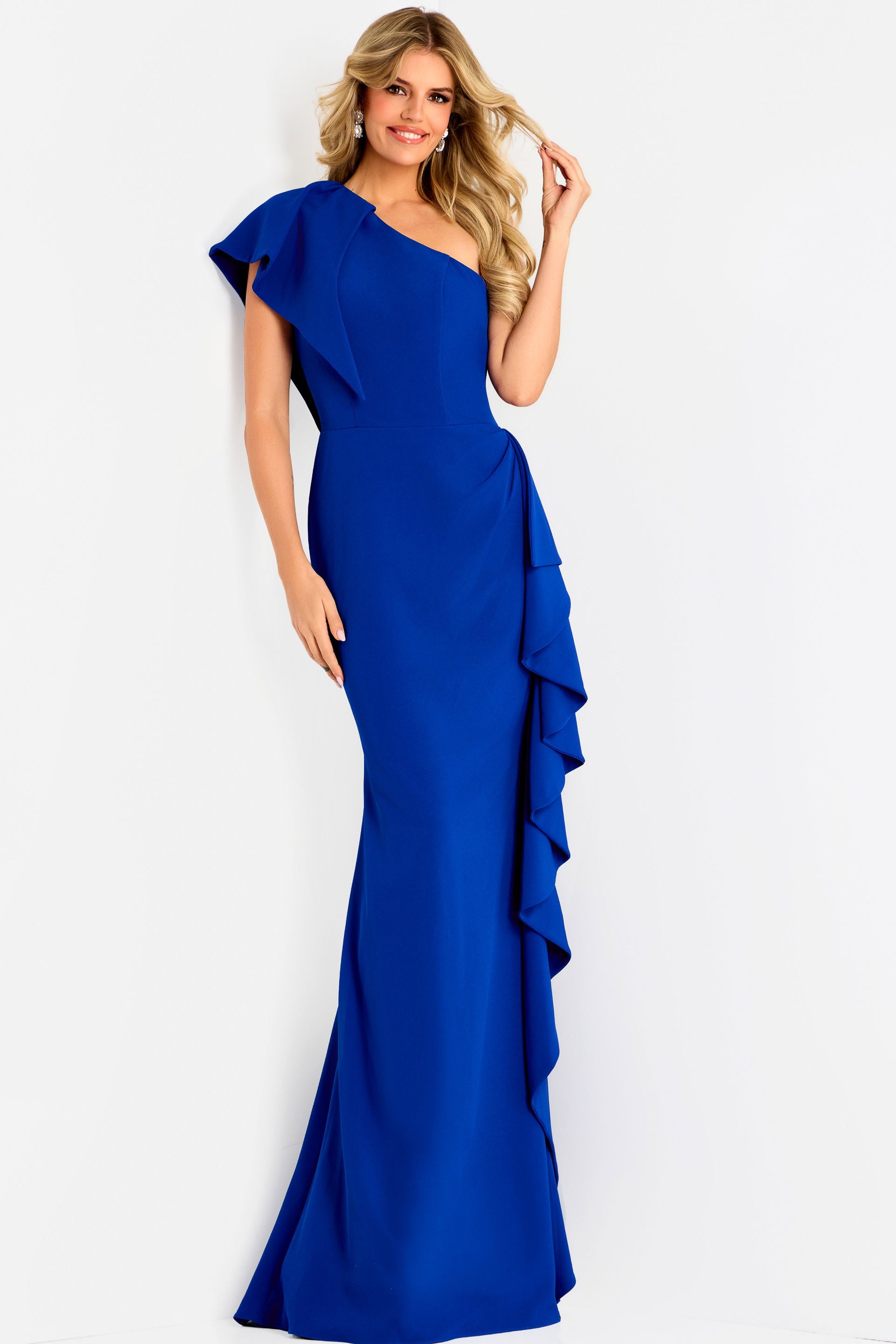 Prom Dresses Ruffle Long Formal Mermaid Dress Jovani 48002 Royal