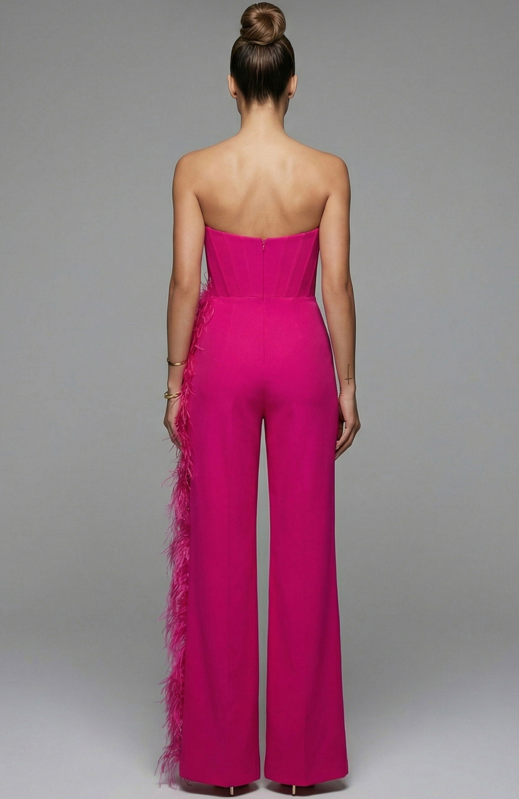 Jumpsuit Long Formal Corset Jumpsuit Jovani 48026 Fuchsia