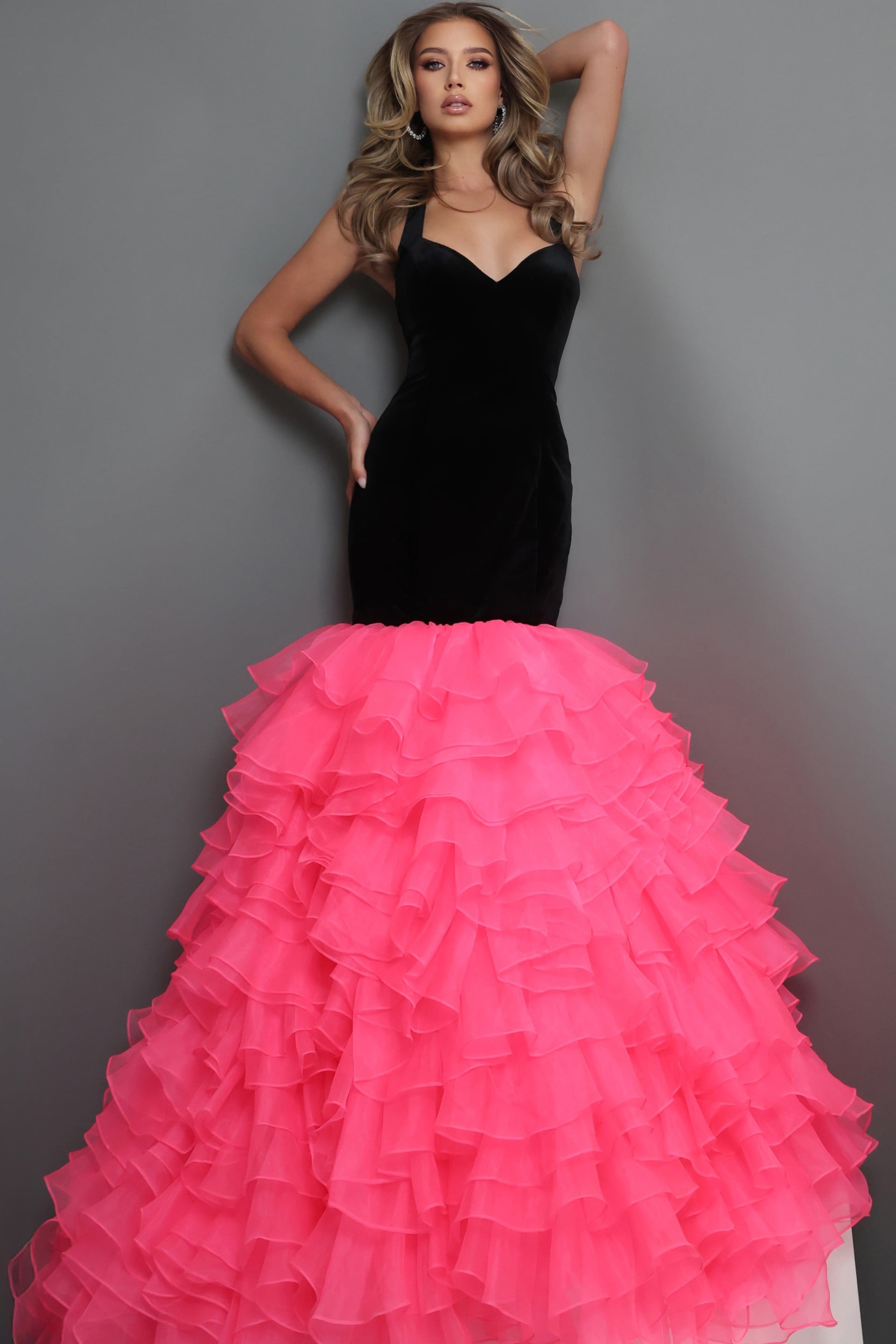 Sweetheart Floor-Length Velvet Prom Mermaid Jovani 48448