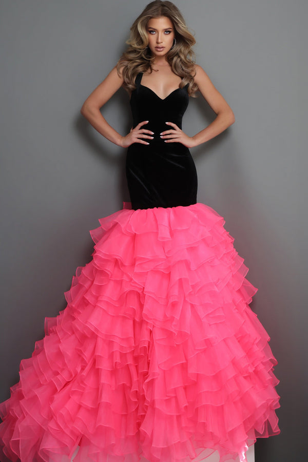 Sweetheart Floor-Length Velvet Prom Mermaid Jovani 48448