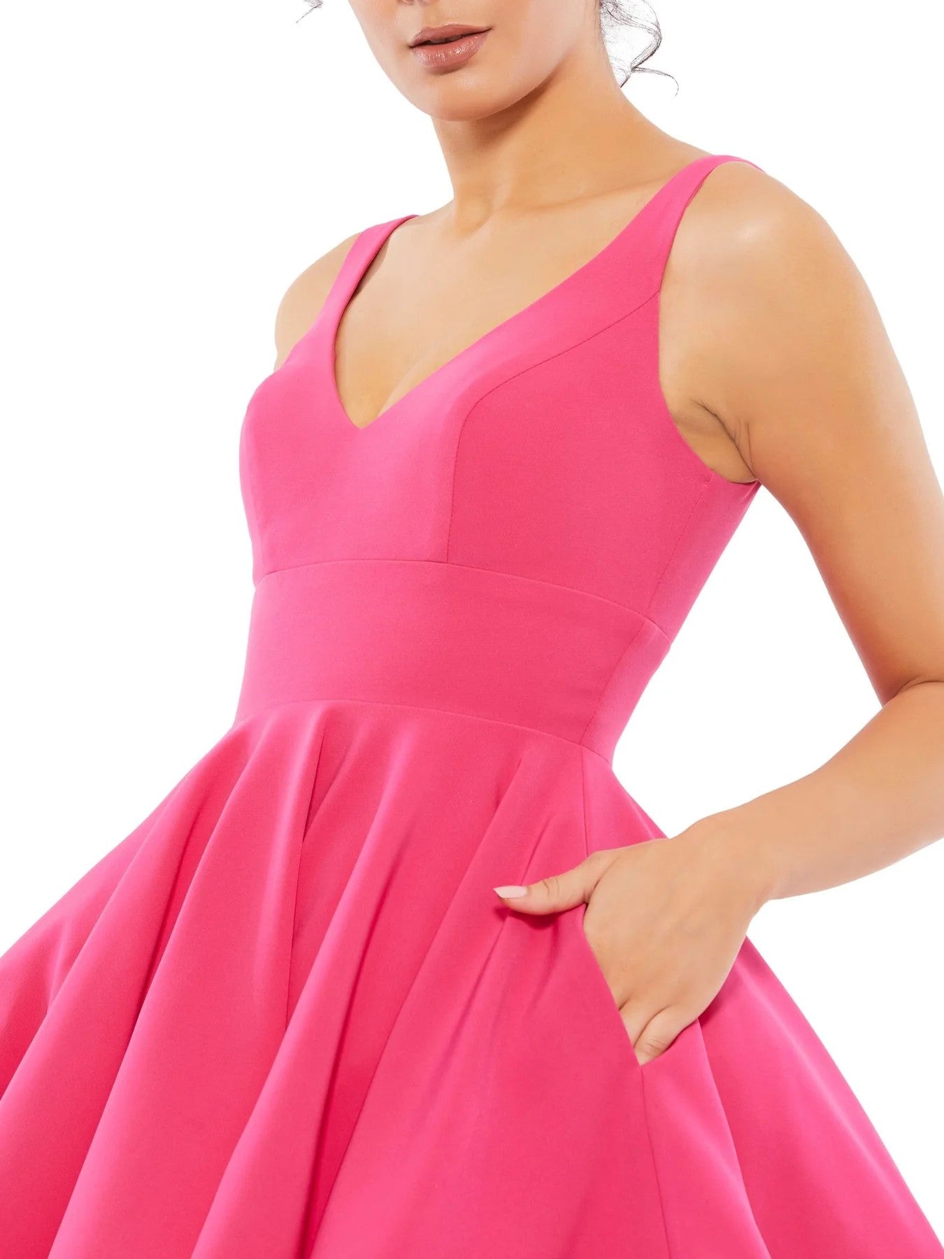 Short Flutter Sleeveless Cocktail Dress – Flutter Sleeves – Mac Duggal