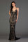 Prom Dresses Fitted Long Sequin Formal Prom Dress Black/Nude